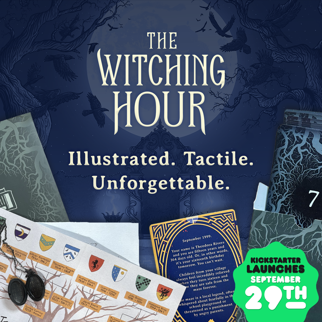 PostCurious Facebook ad: Solve Puzzles to Escape the Cursed Maze
