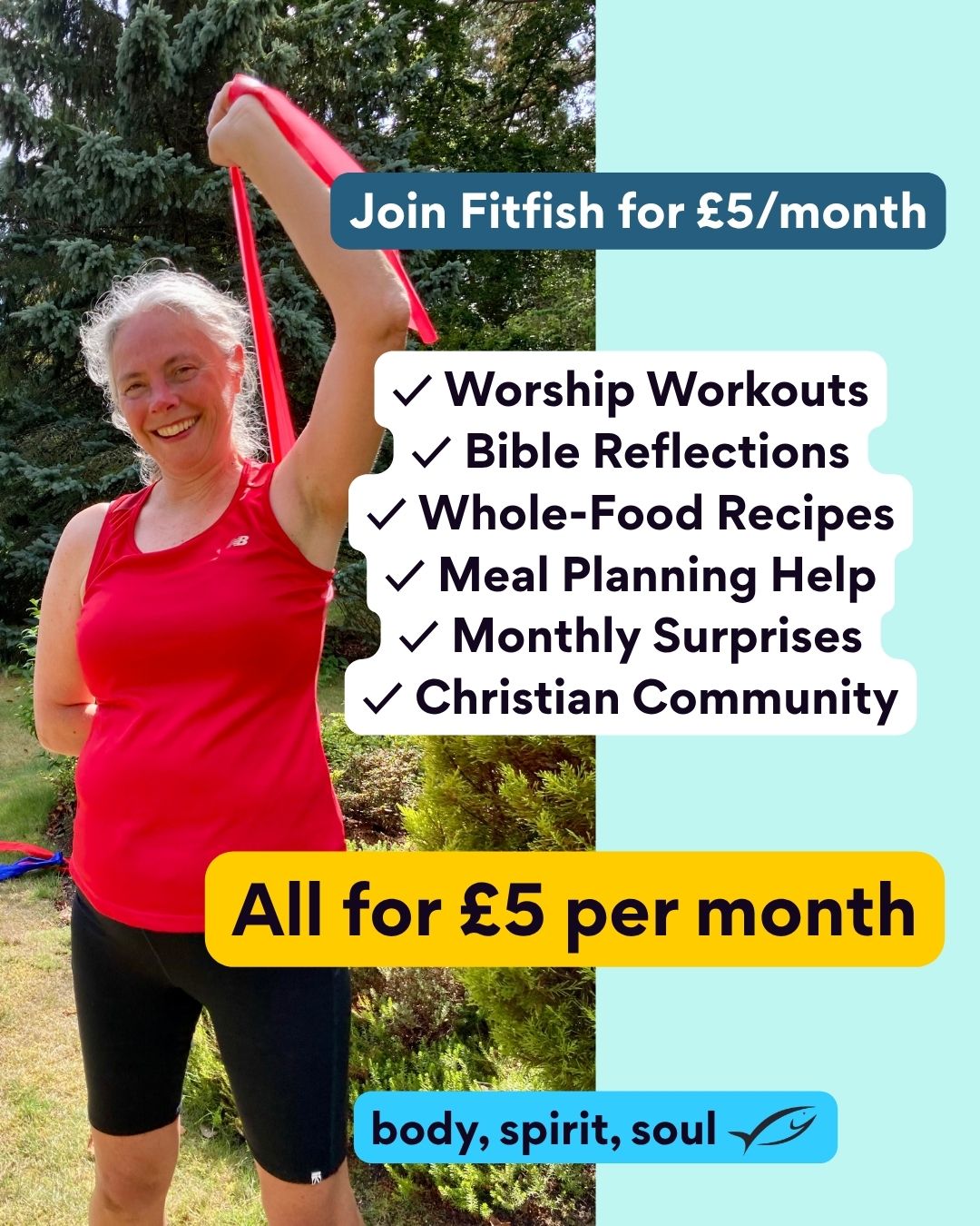 Fitfish Facebook ad: Join Fitfish for Just £5/Month