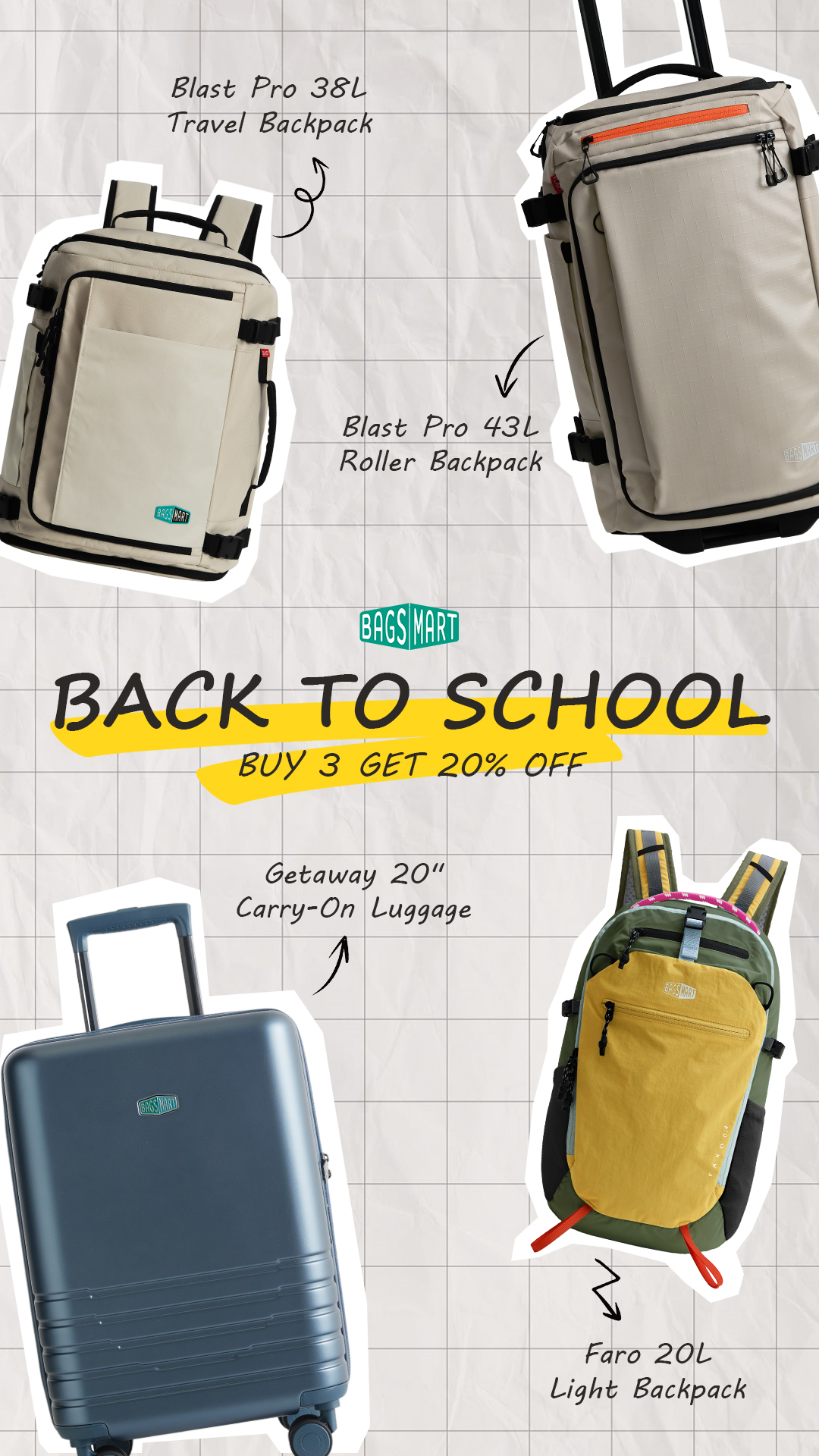 Bagsmart Facebook ad from Jul 31, 2026