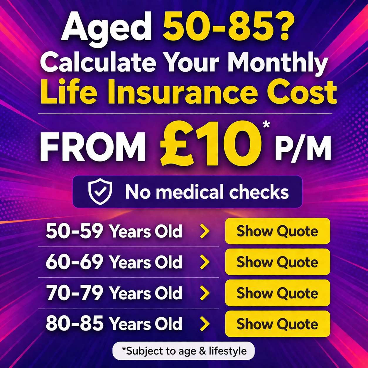 The Over 50s Insurance Expert Facebook ad from May 1, 2026