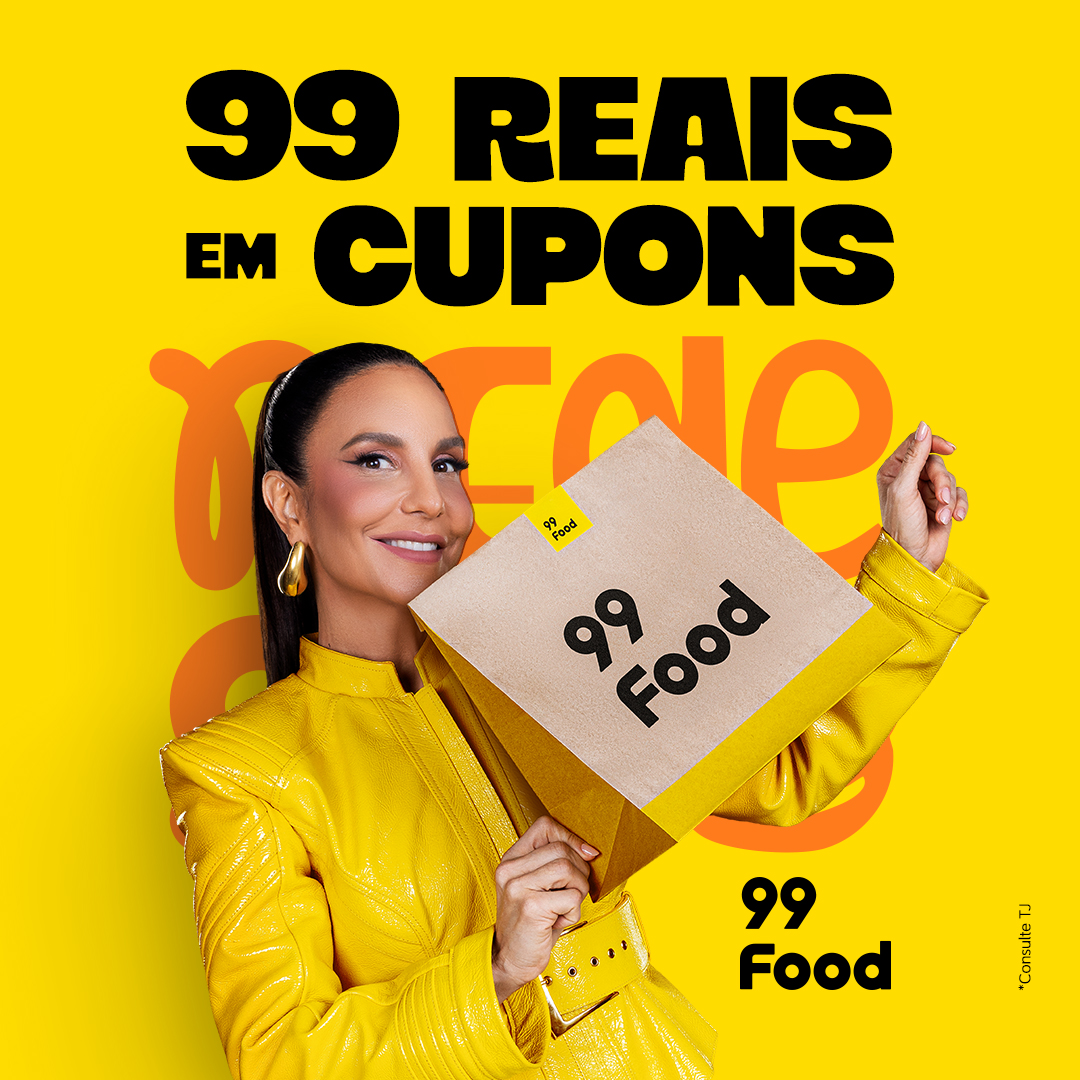 Vou de 99 Facebook ad: Chegou 99Food