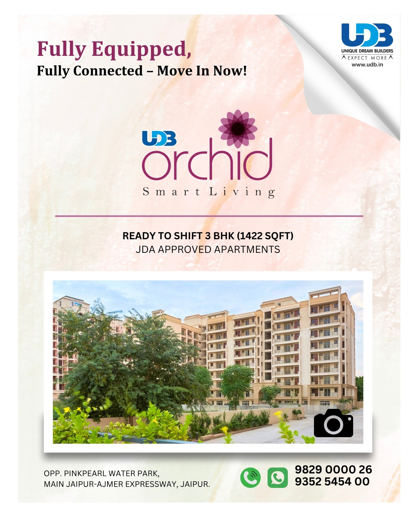 Unique Dream Builders, Jaipur Facebook ad: Fully Equipped, Fully Connected - Move In NOW!