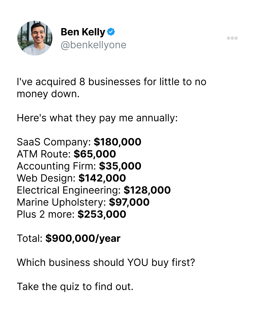 Acquisition Ace Facebook ad
