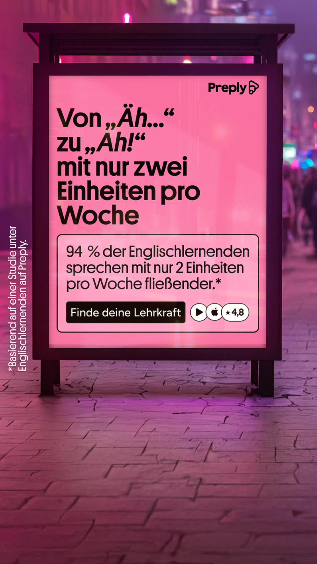 Preply Facebook ad