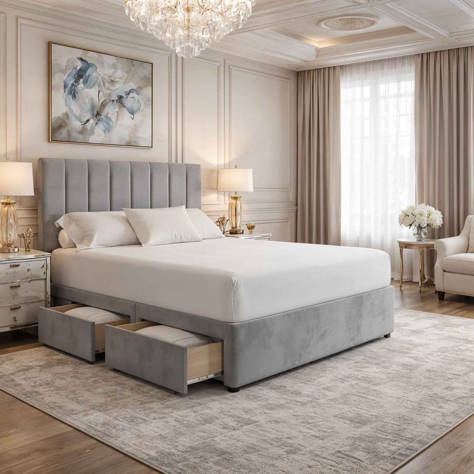 Naveed Shahzada Shahzada Facebook ad: Double bed with mattress and 2 drawers In just 379€