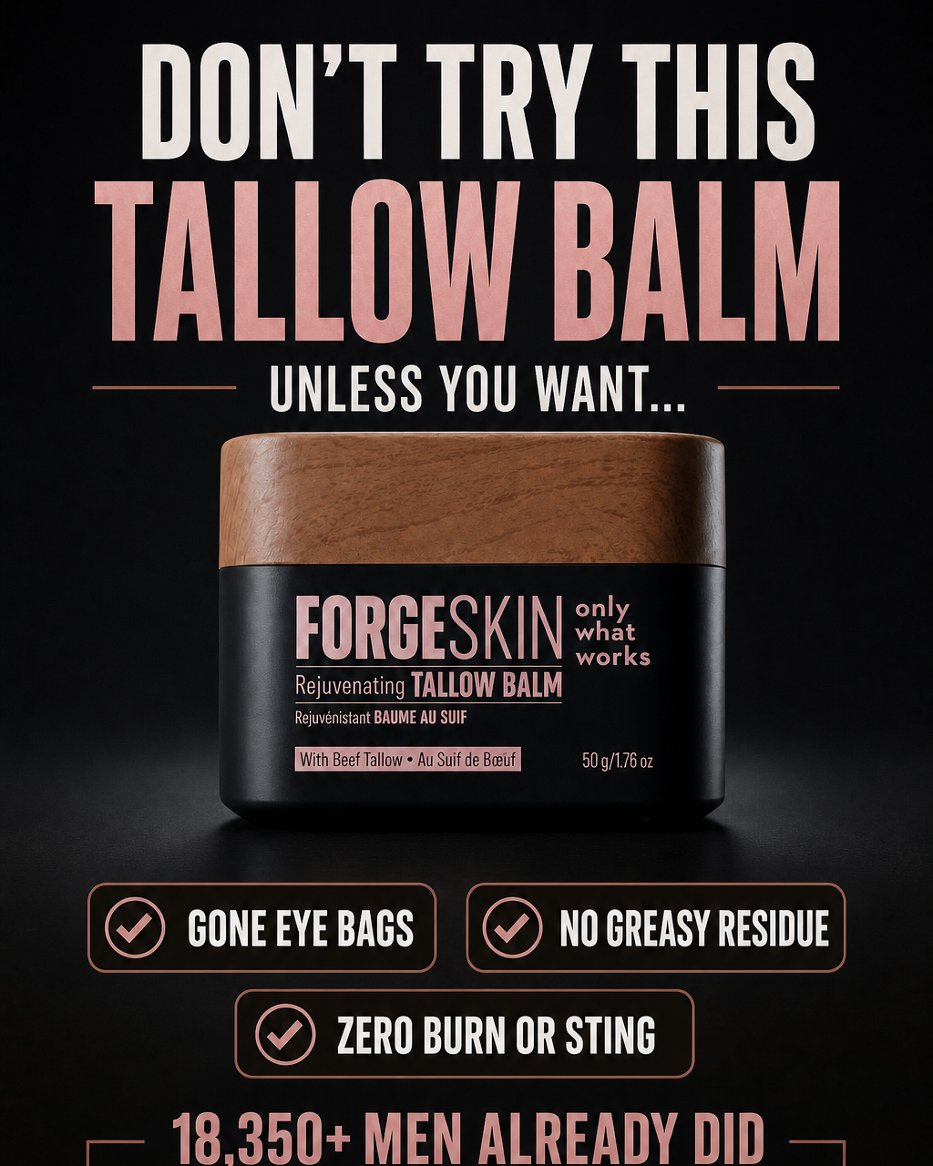 The Everyday Man Facebook ad: Your Eye Bags Aren't a Sleep Problem