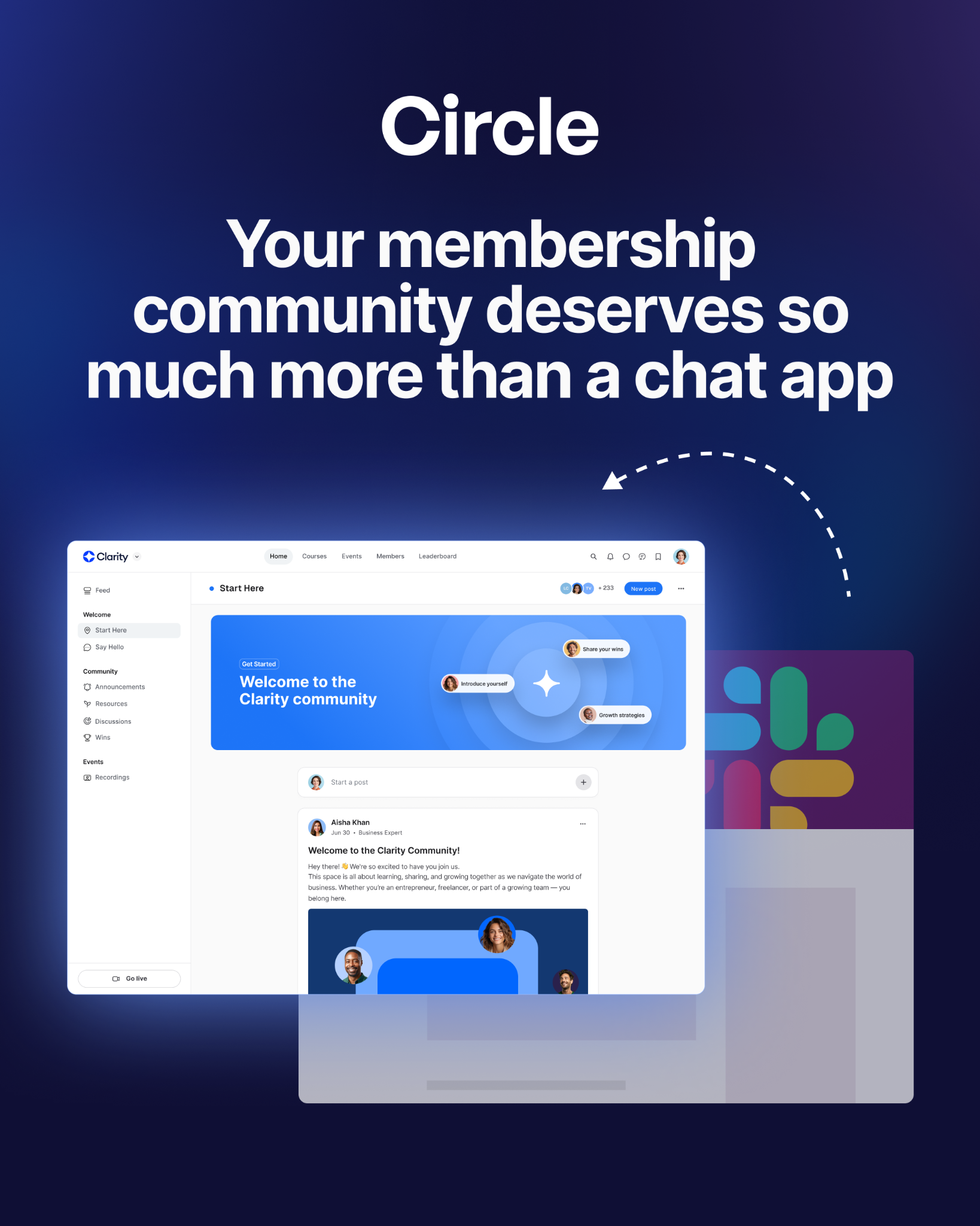 Circle Facebook ad: The complete community platform