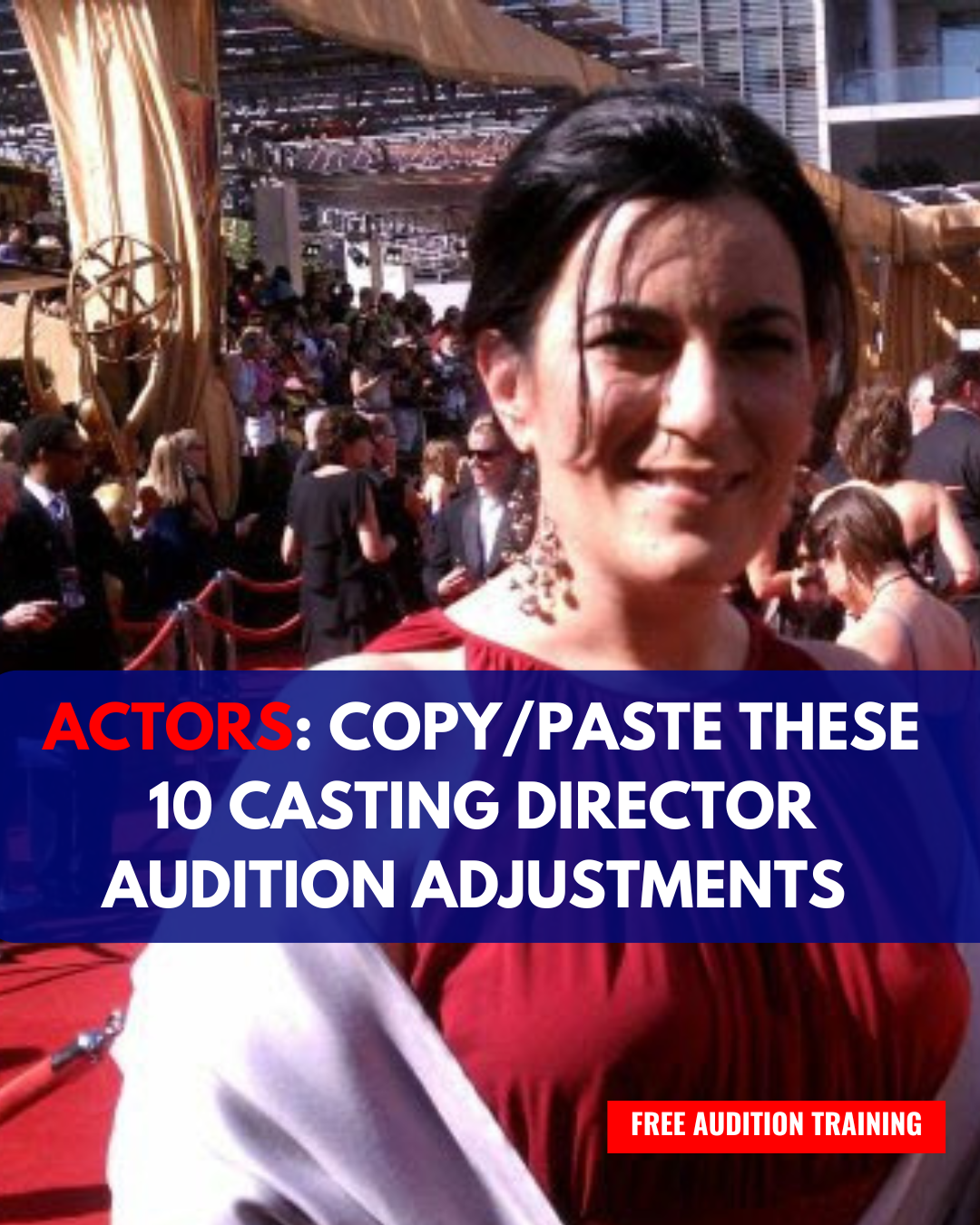 Amy Jo Berman Facebook ad: 10 Audition Fixes CDs Love (Free live training)