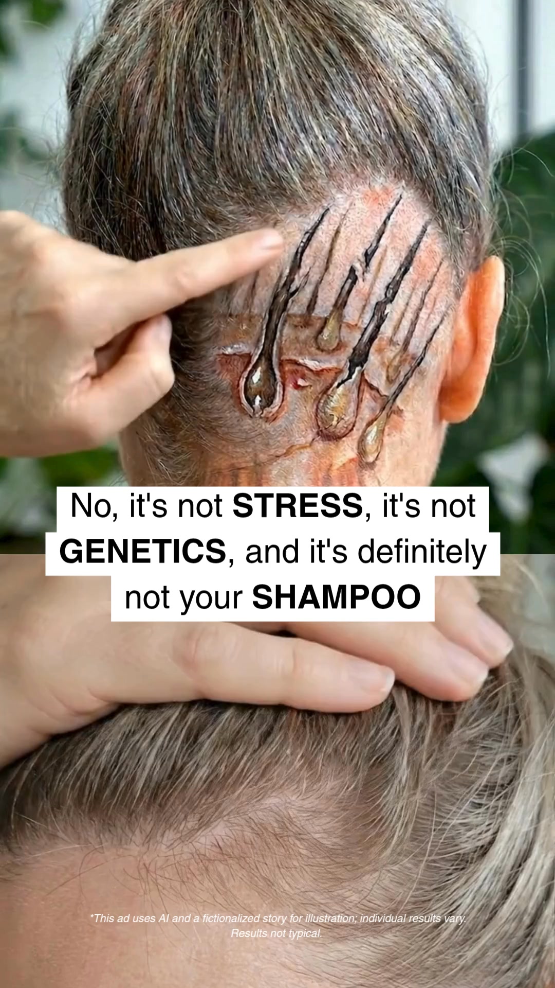 Cowgirls South Africa Facebook ad: Thinning hair? Here's something for you.