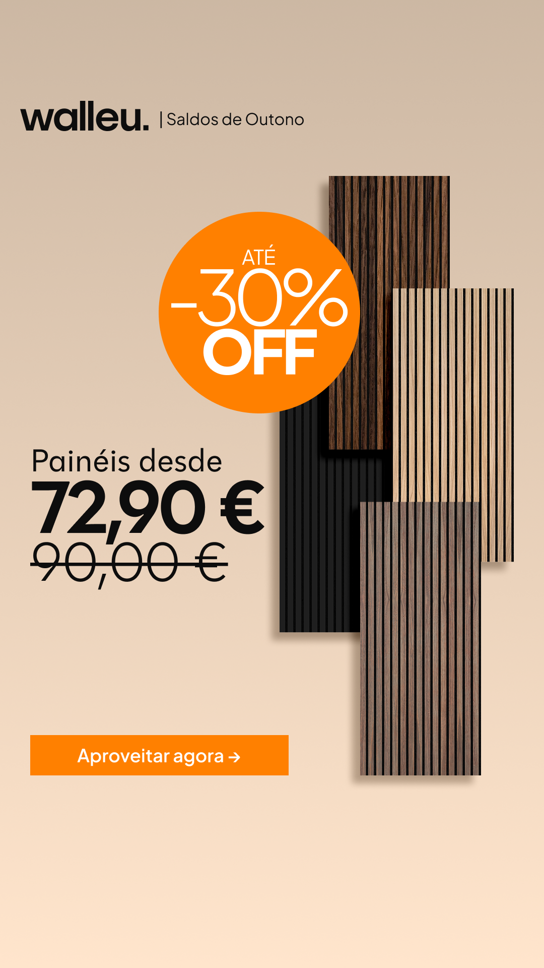 Walleu.pt Facebook ad: Não esperes! Poupa até 30%