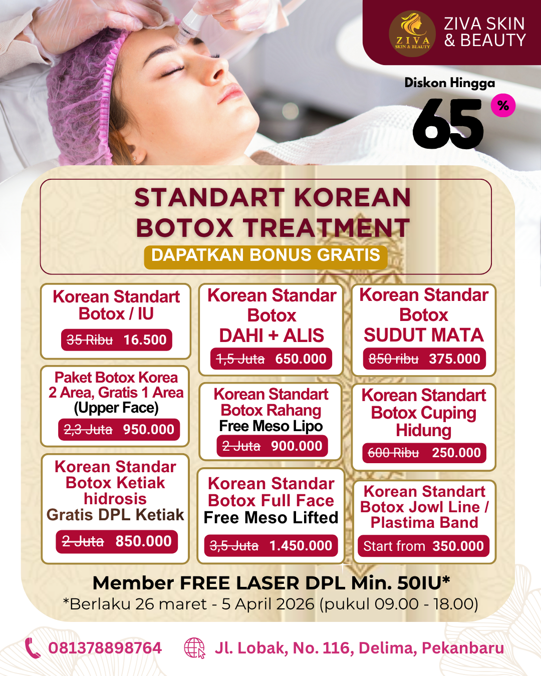 Ziva Skin & Beauty Facebook ad