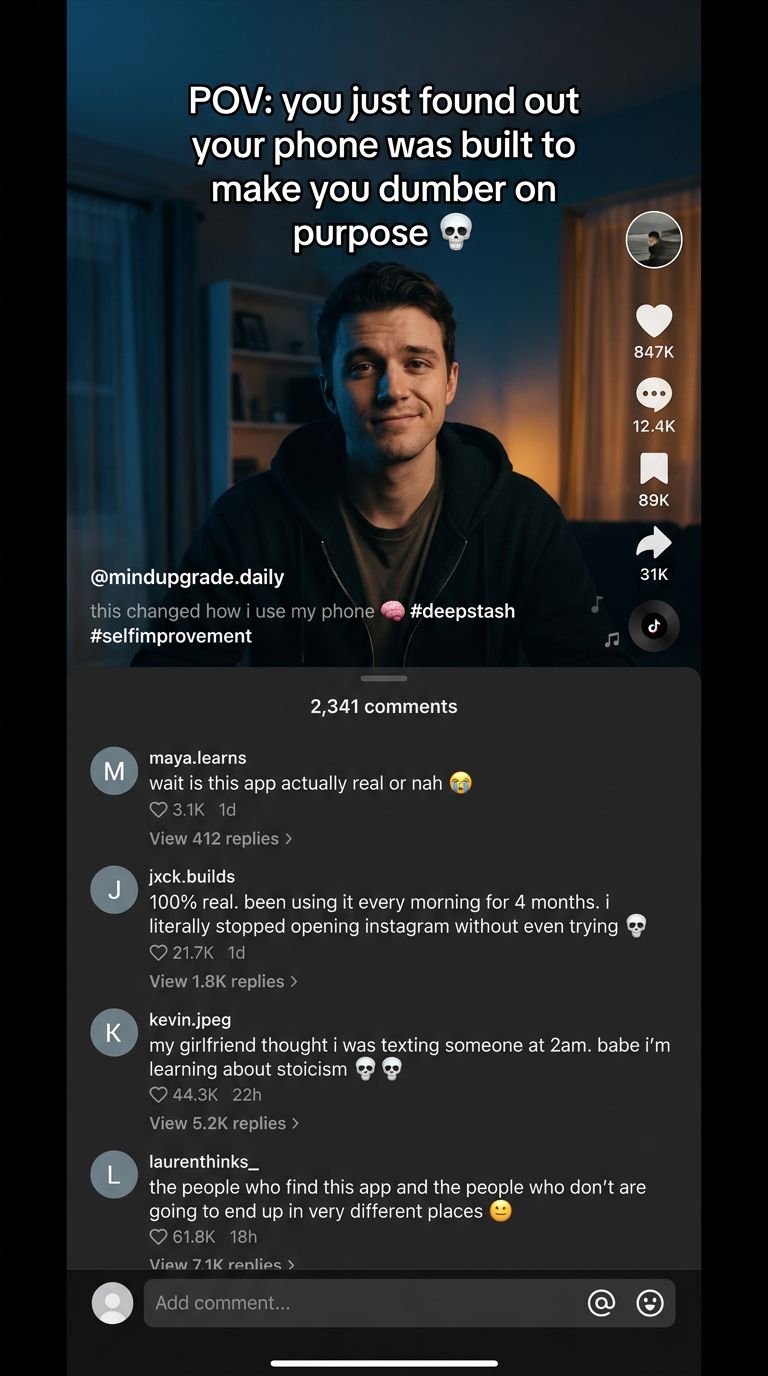 Deepstash Facebook ad