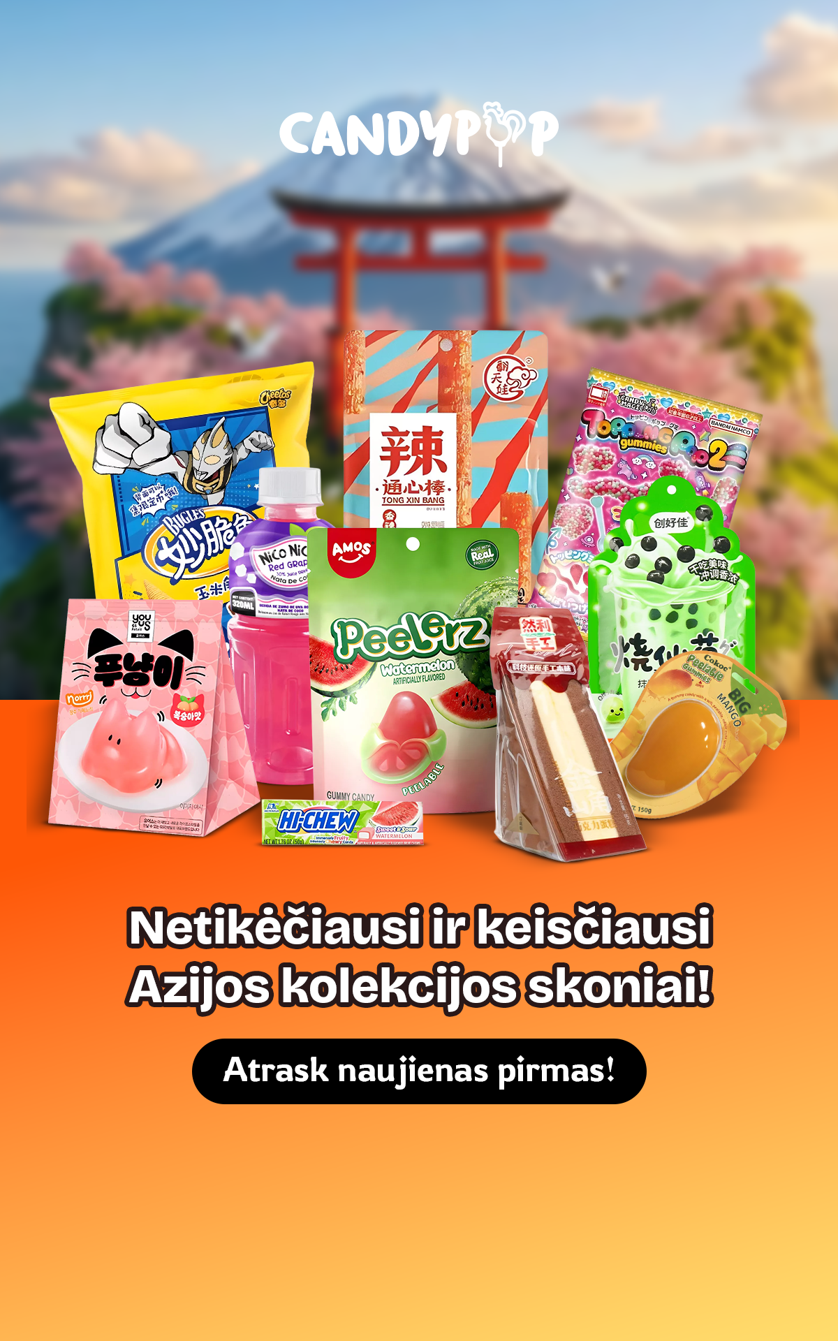 Candy POP Latvija Facebook ad