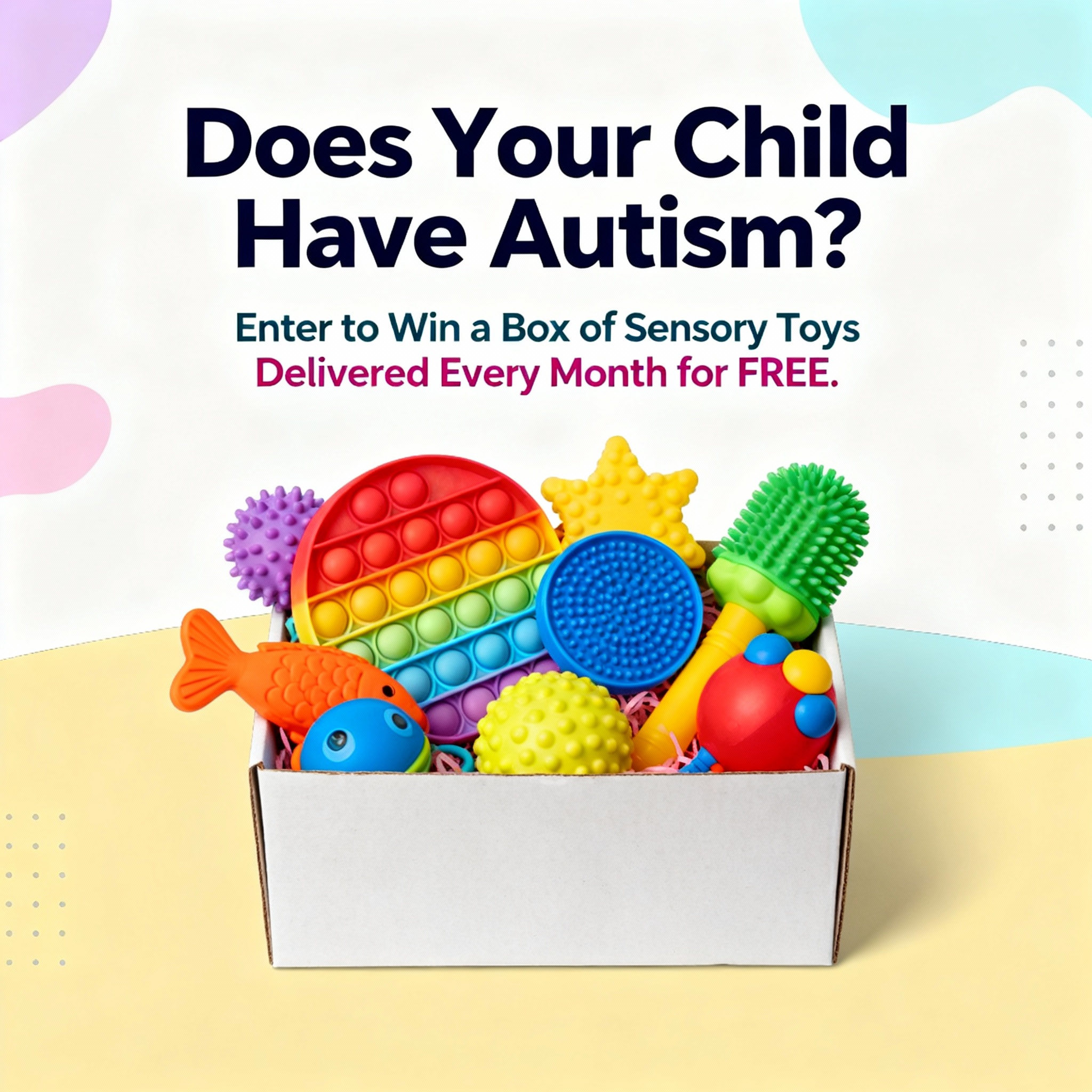 Golden Care ABA Facebook ad: Win 6 Months of Sensory Toys, No Purchase Needed