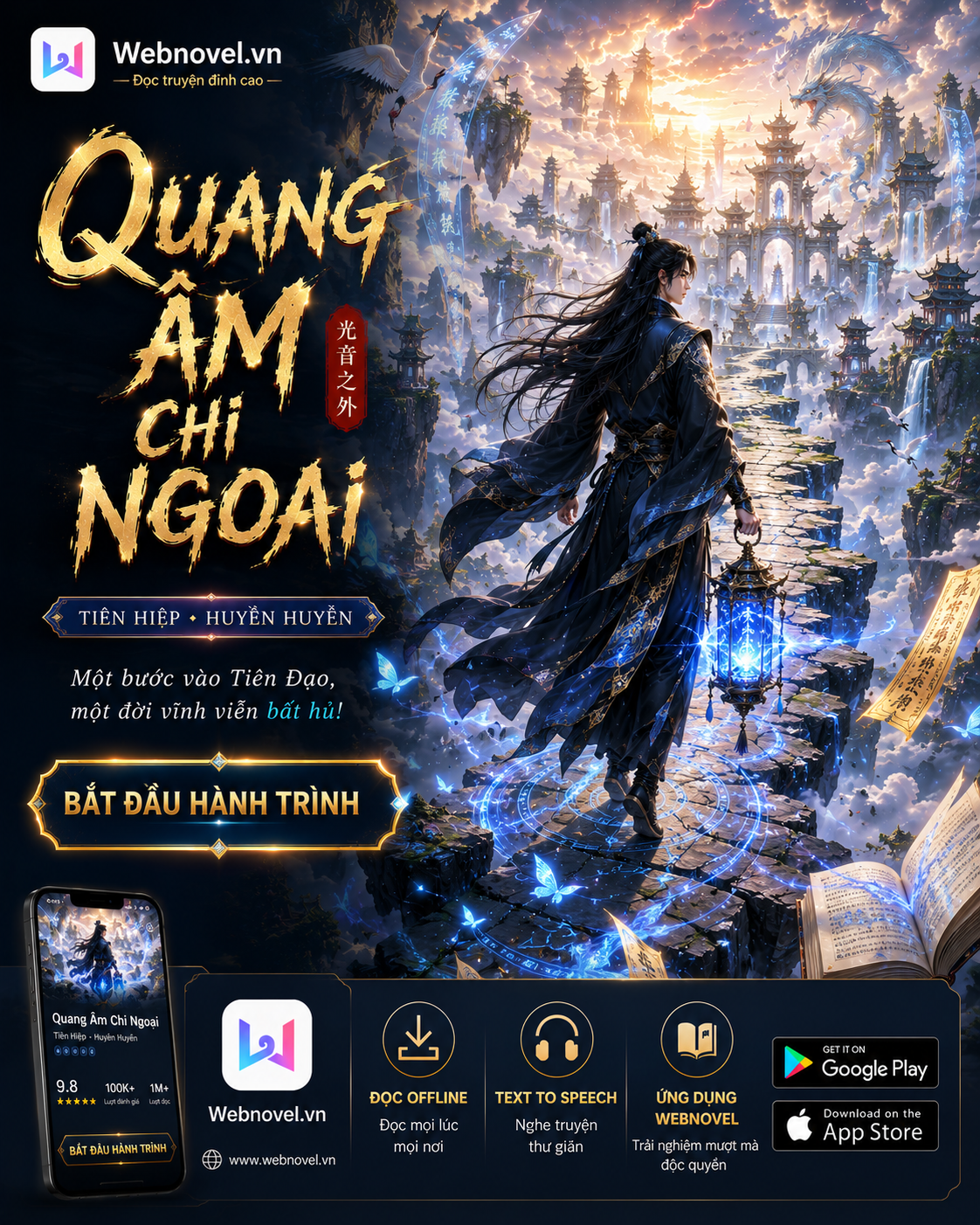Webnovel.vn Facebook ad: Quang Âm Chi Ngoại Đỉnh Cao