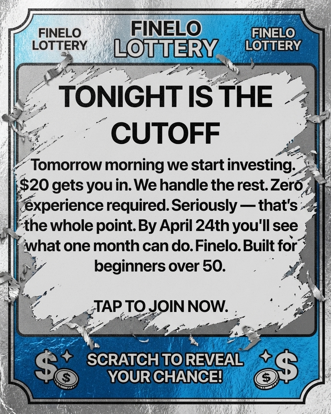 Finelo Facebook ad: Start Now!