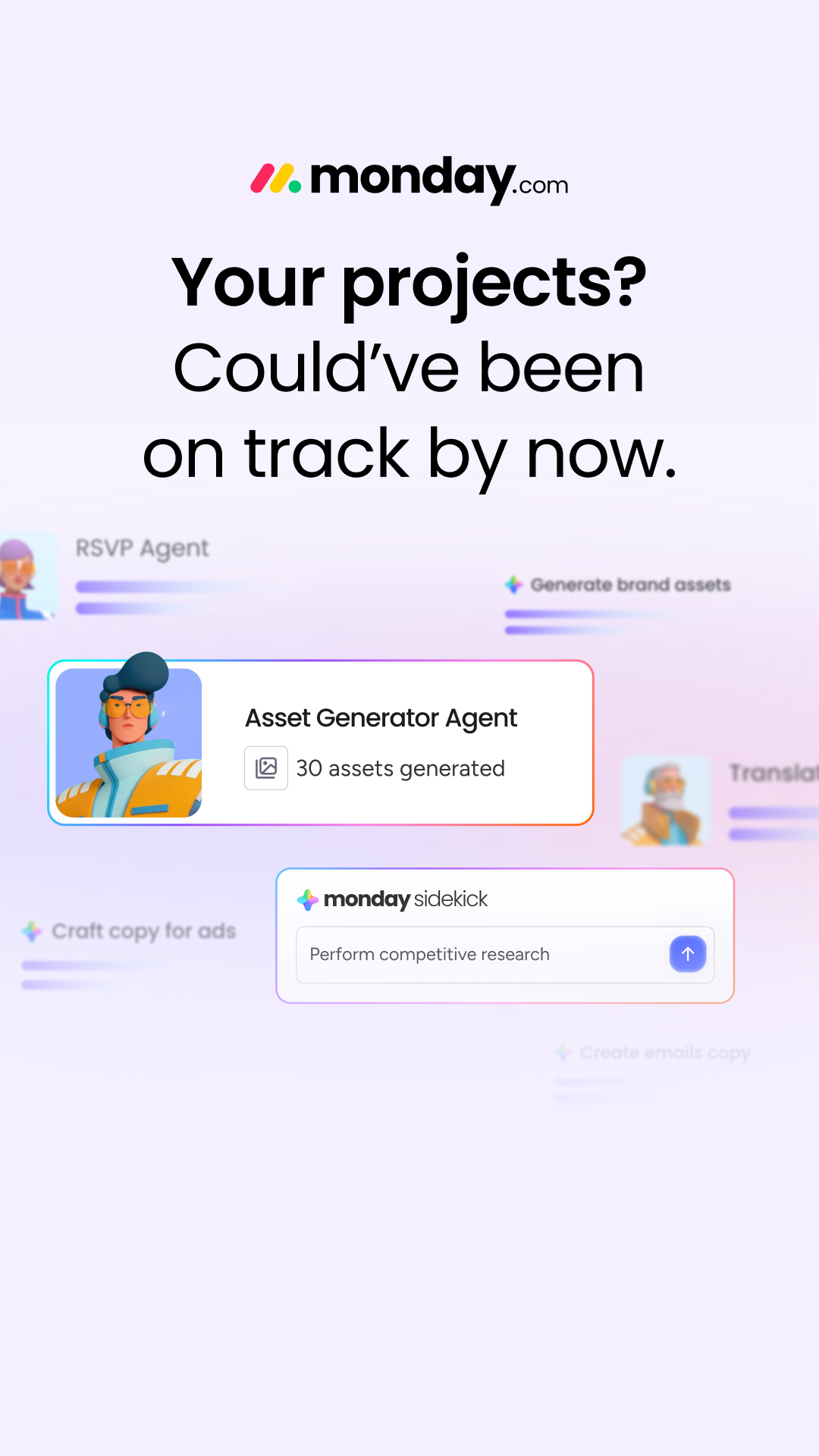 monday.com Facebook ad