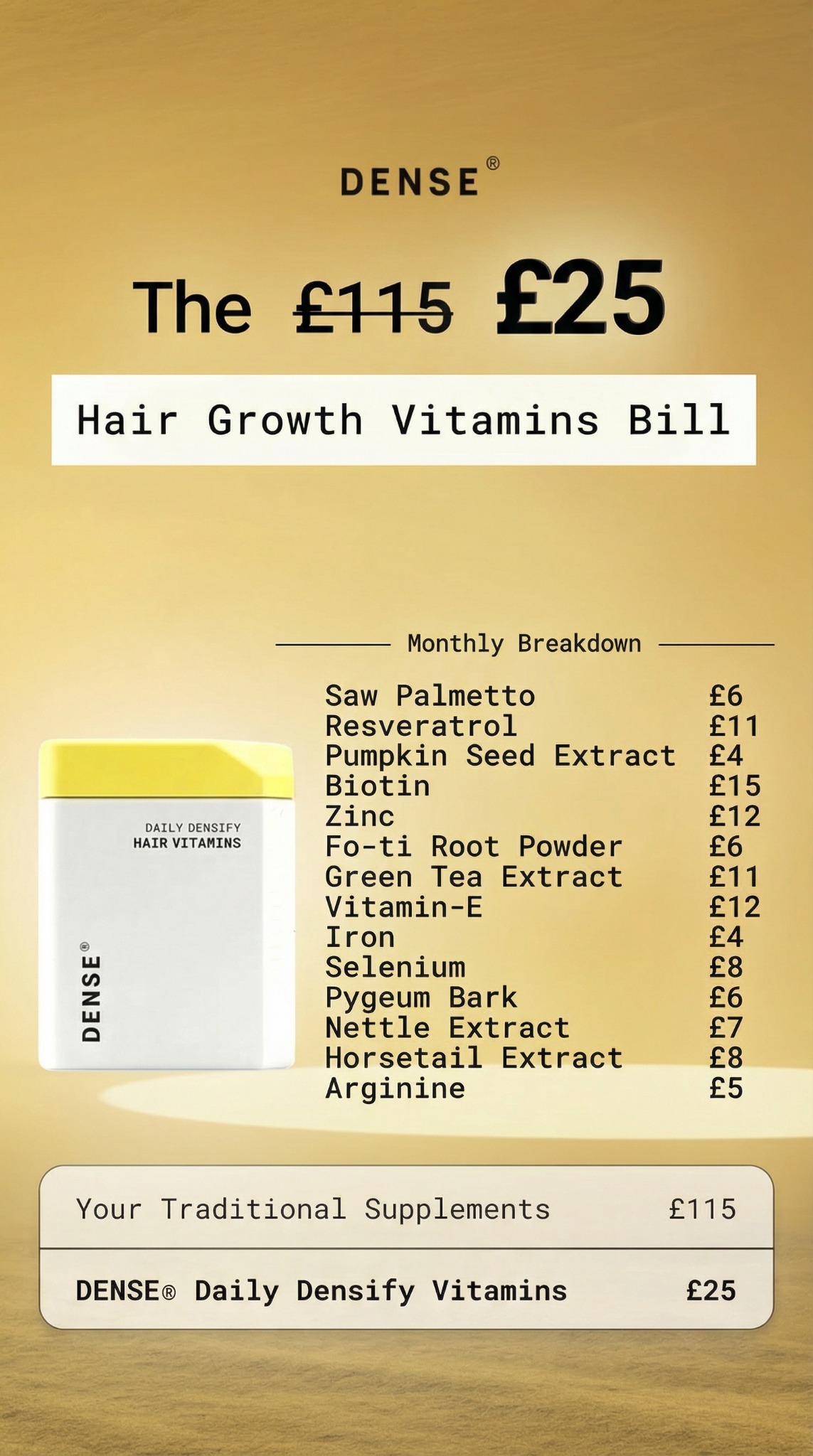 Dense Hair Experts Facebook ad