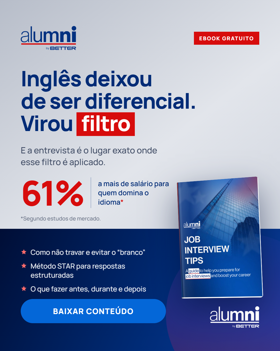 Associação Alumni Facebook ad: Você entende inglês.