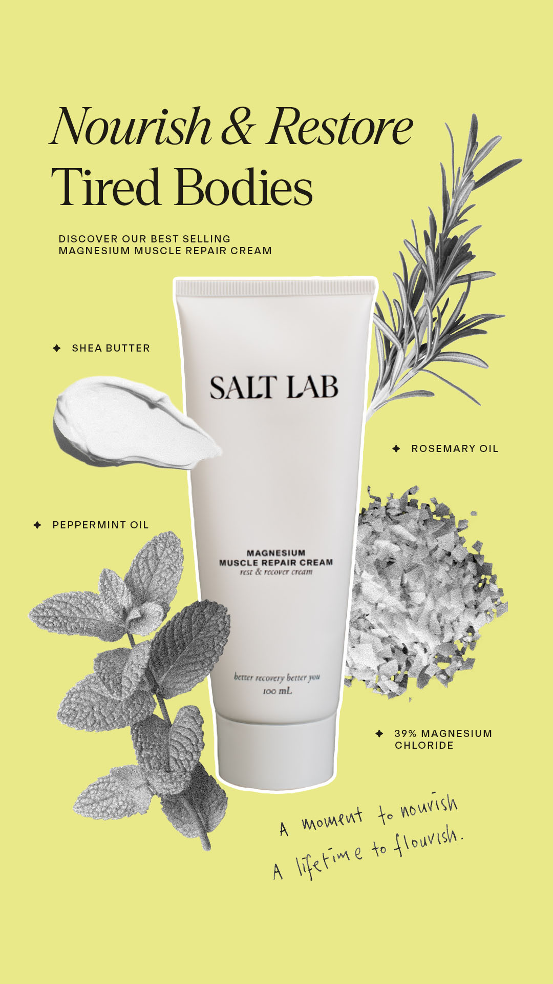Salt Lab Facebook ad: Magnesium made for recovery