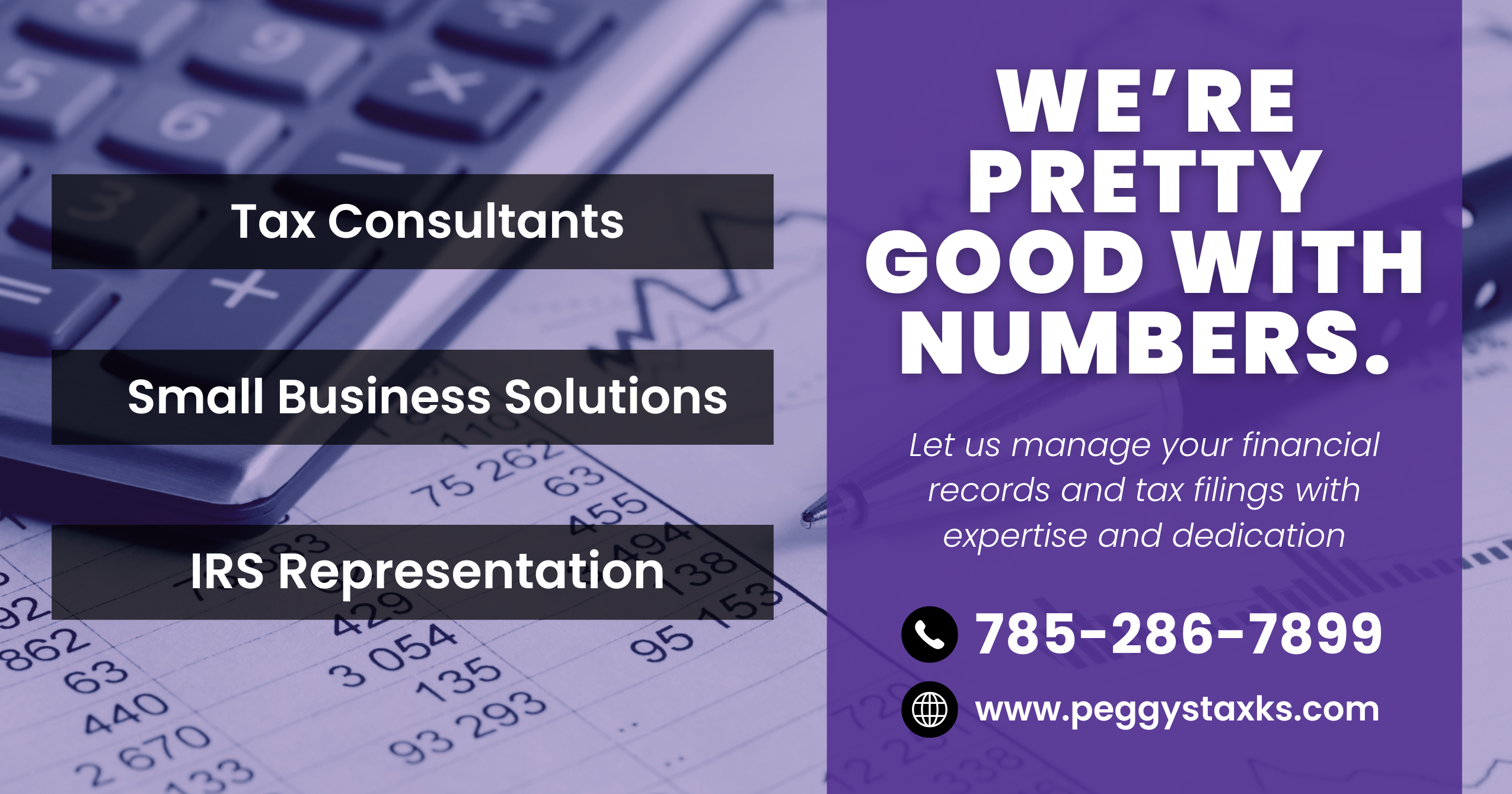 Peggy's Tax & Accounting Svc Facebook ad