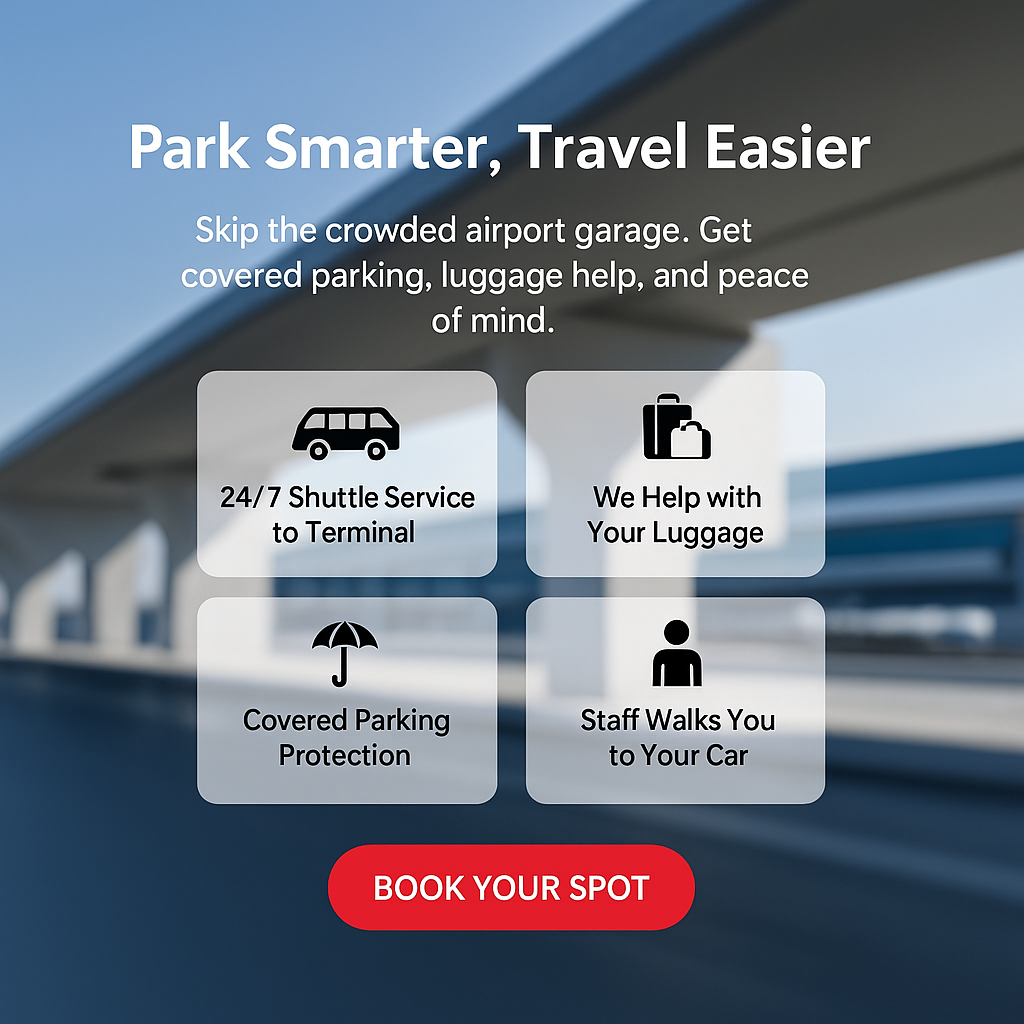 Usa Park Jax Airport Parking Facebook ad from Feb 19, 2026