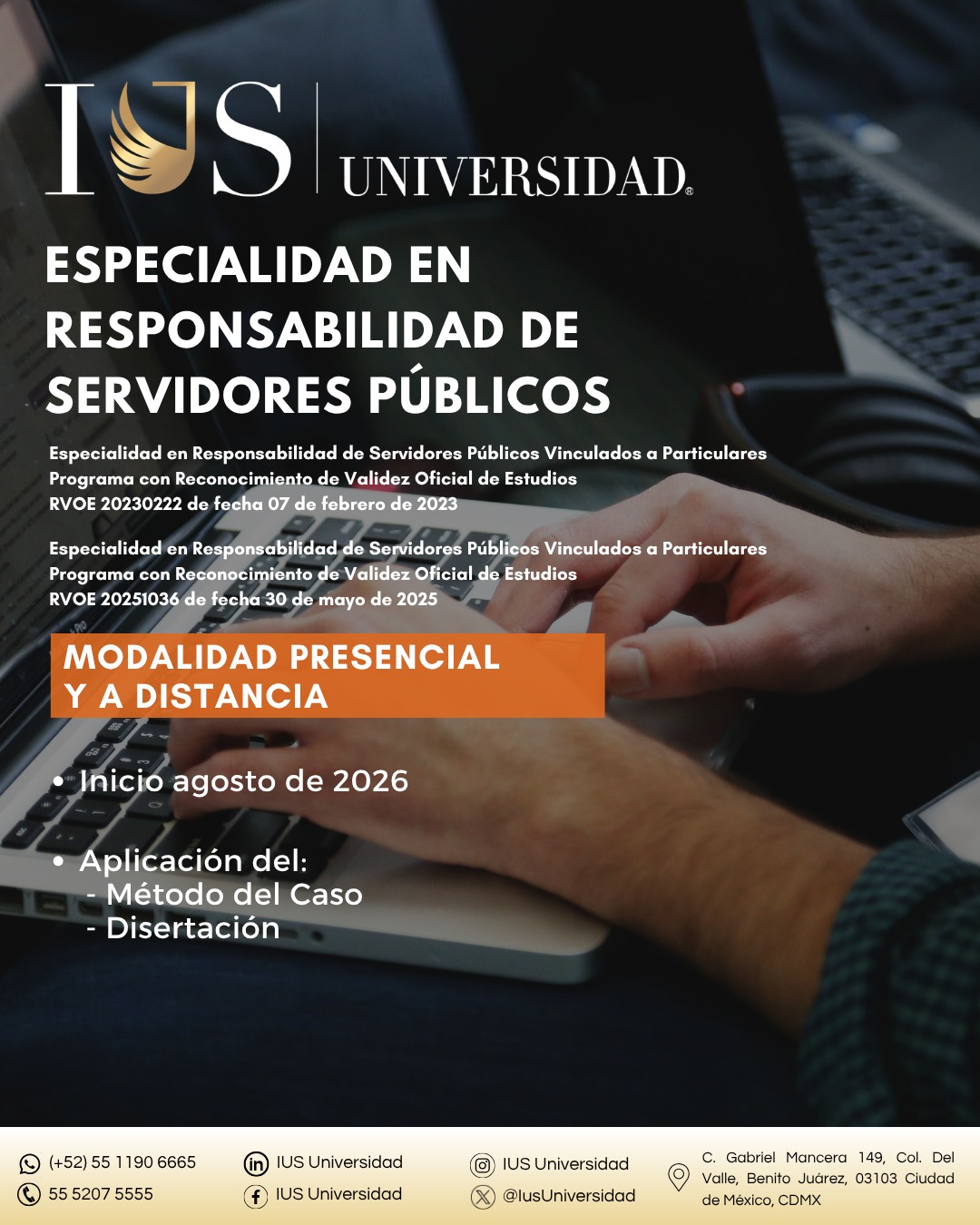 IUS Universidad Facebook ad: Especialízate en Responsabilidades de Servidores Públicos…