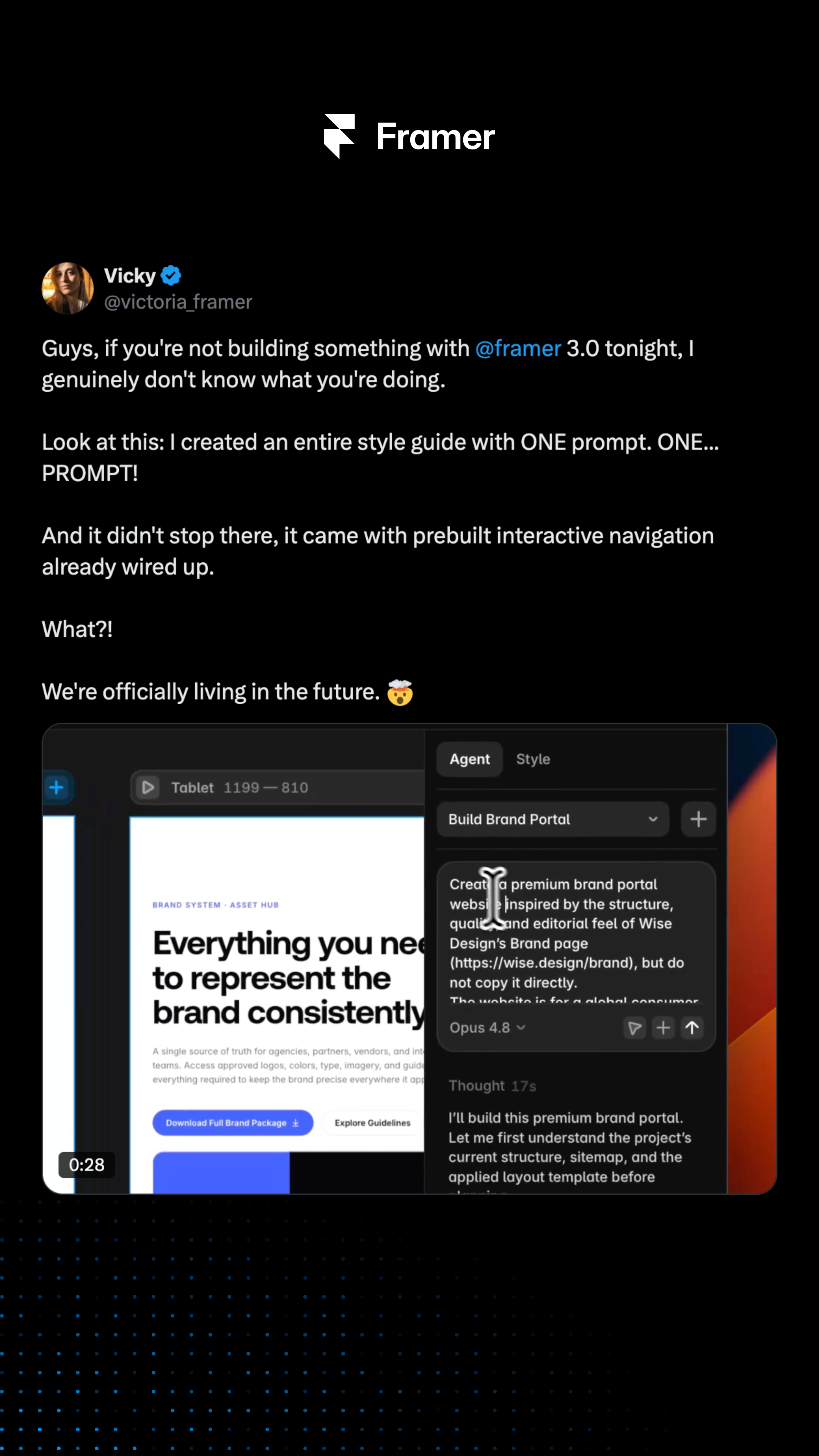 Framer Facebook ad