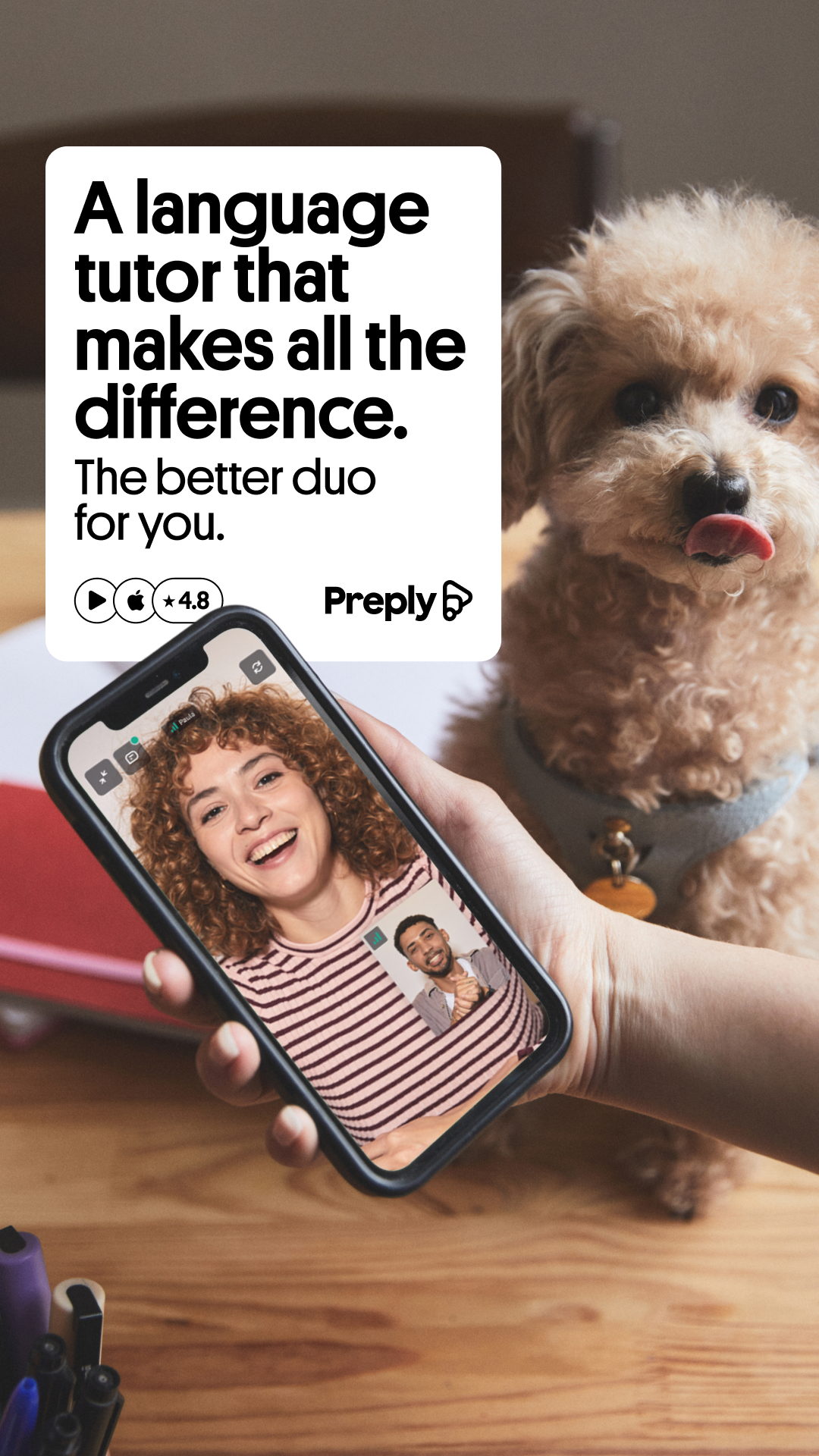 Preply Facebook ad