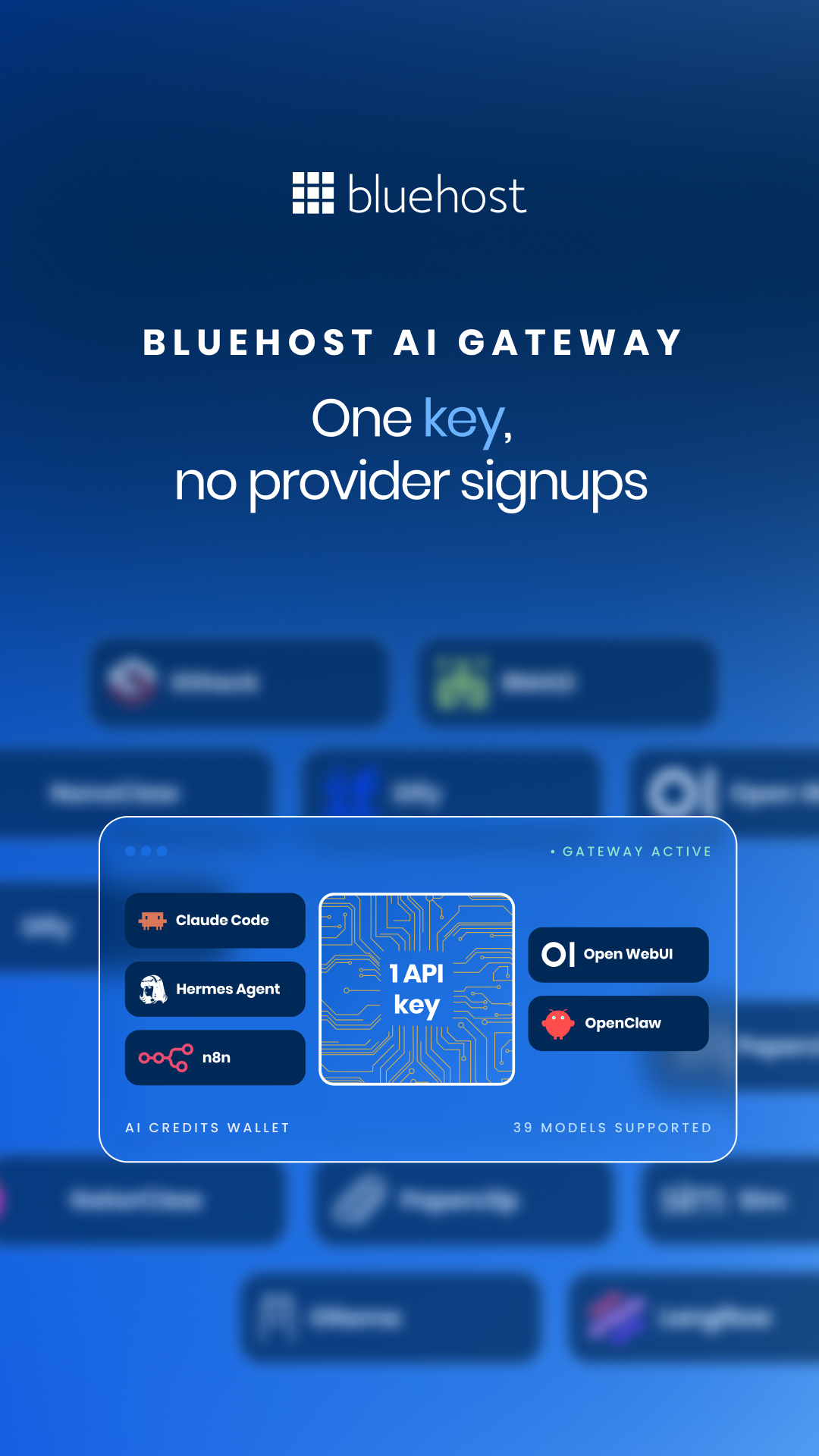 Bluehost Facebook ad: Prepaid, No Subscription