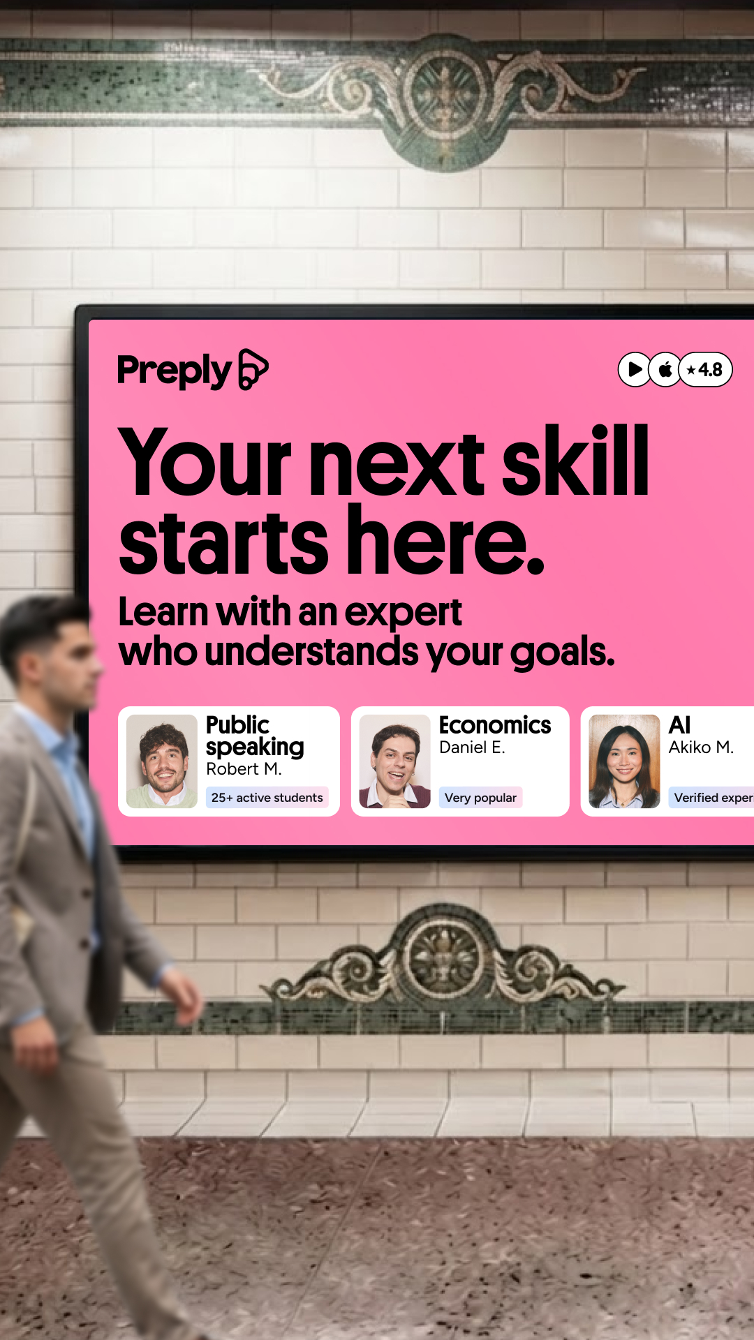 Preply Facebook ad