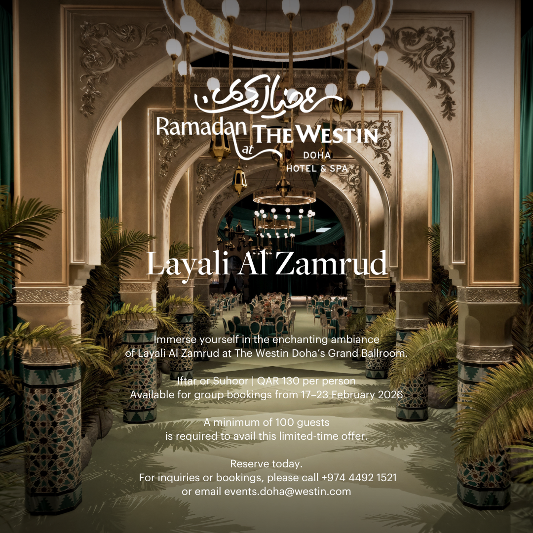 The Westin Doha Hotel & Spa Facebook ad: Reserve Today