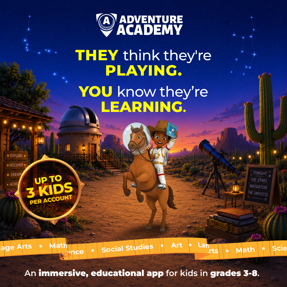 Adventure Academy Facebook ad