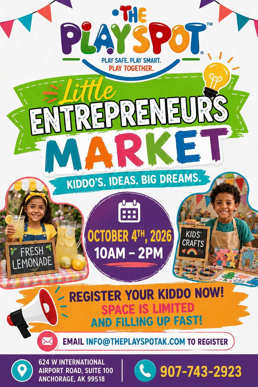 The Play Spot Facebook ad: Little Entrepreneurs Market