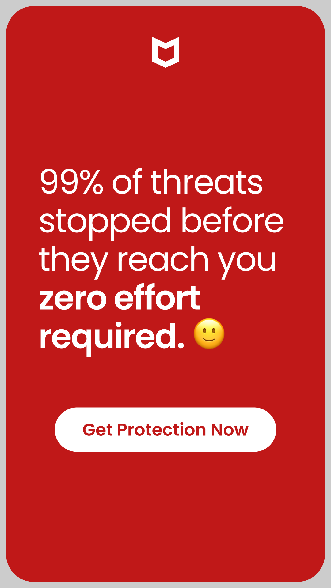 McAfee Facebook ad