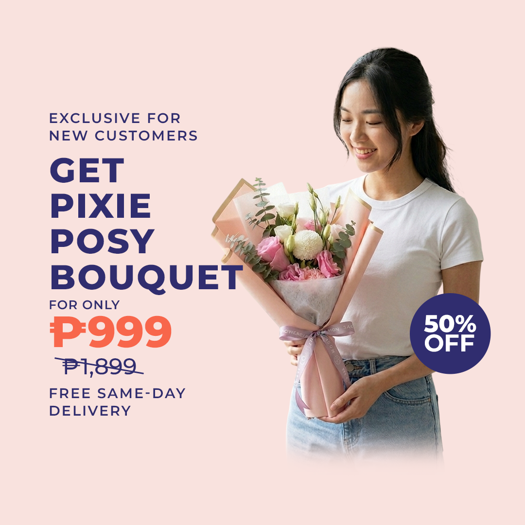 FlowerStore.ph Facebook ad: 50% OFF for New Customers!