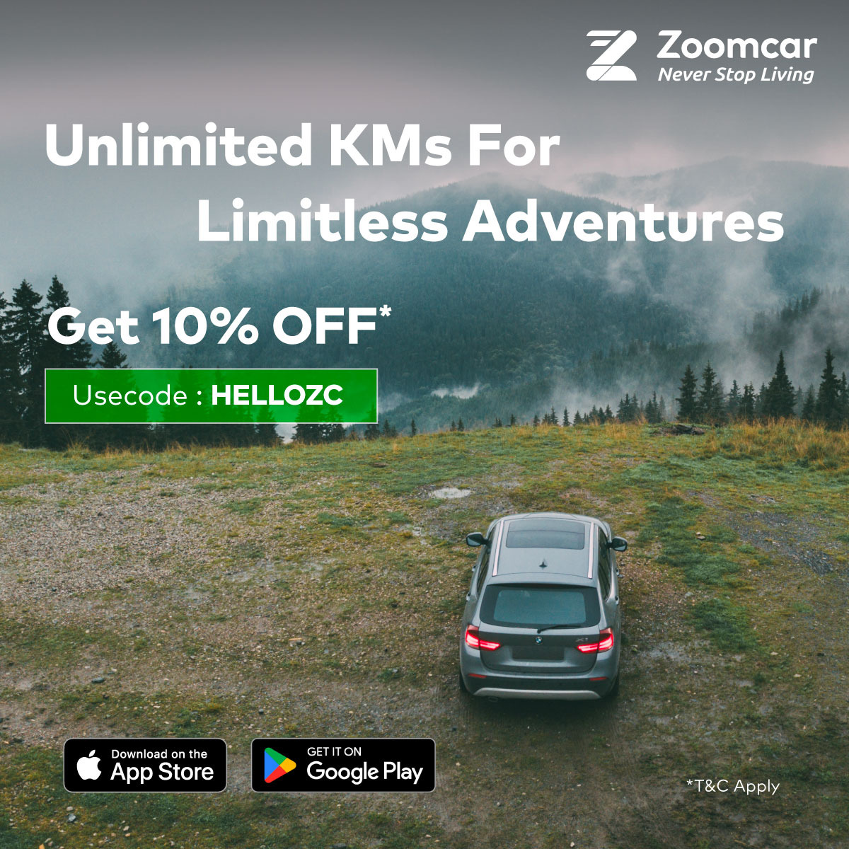 Zoomcar Facebook ad