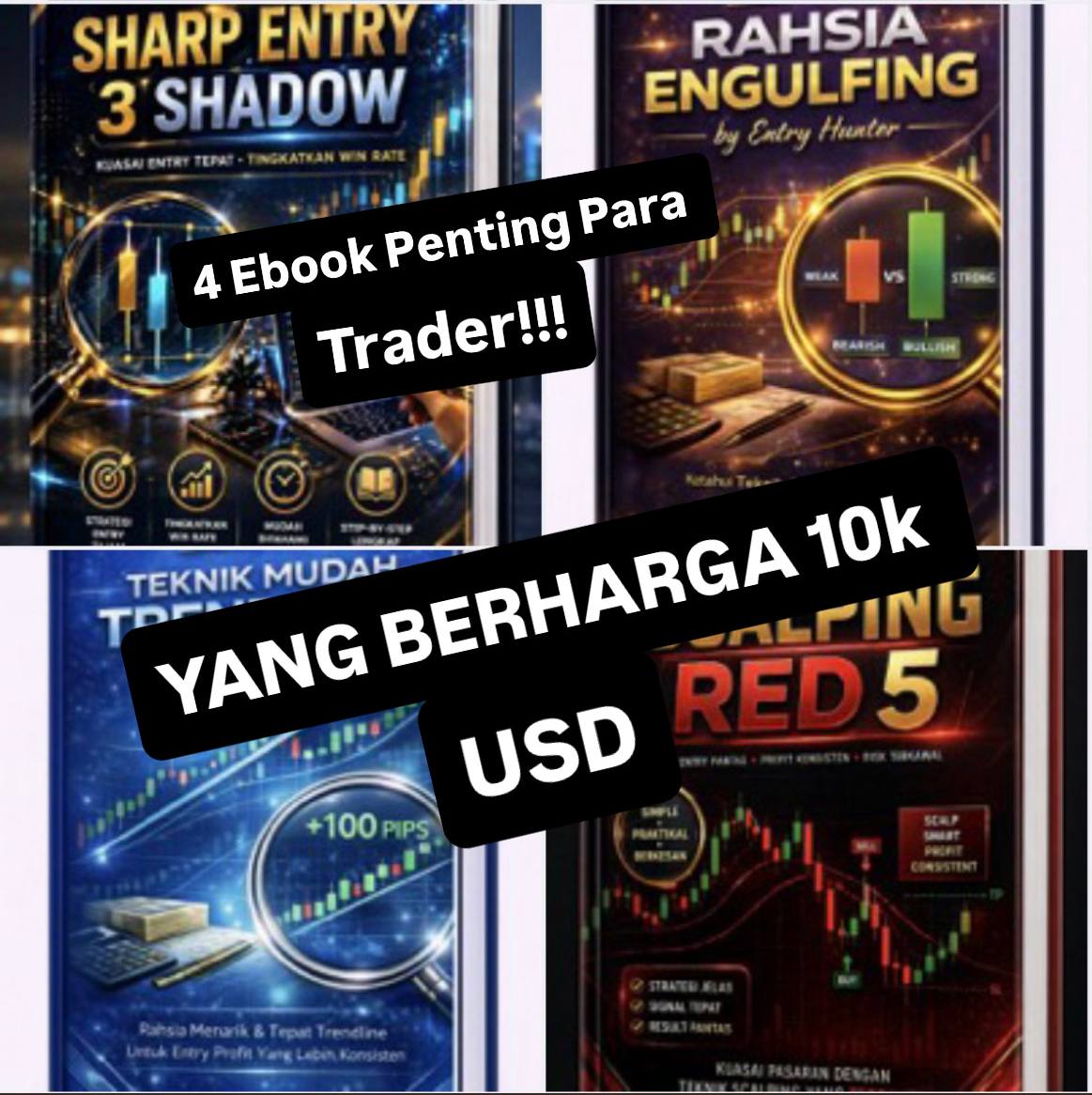 Ebook 10k USD Facebook ad: 4 Ebook Forex Bernilai 10K USD!