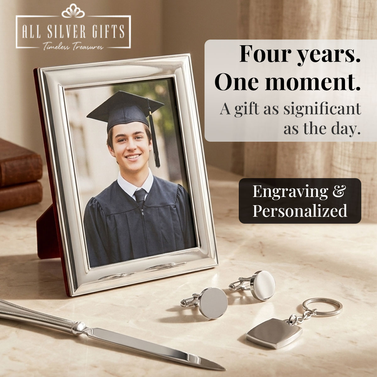 All Silver Gifts Facebook ad: They worked hard.