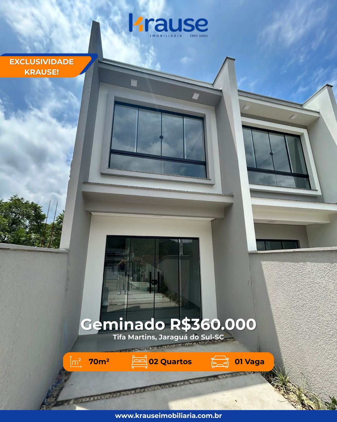 Krause Imobiliária Facebook ad from May 22, 2026
