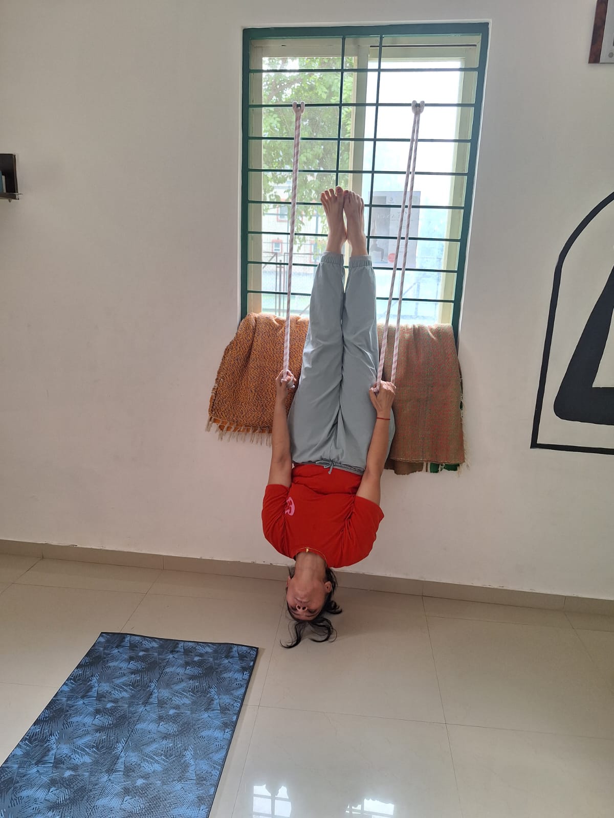 Yoga Abhyasa Kendra Facebook ad: Let go to grow.