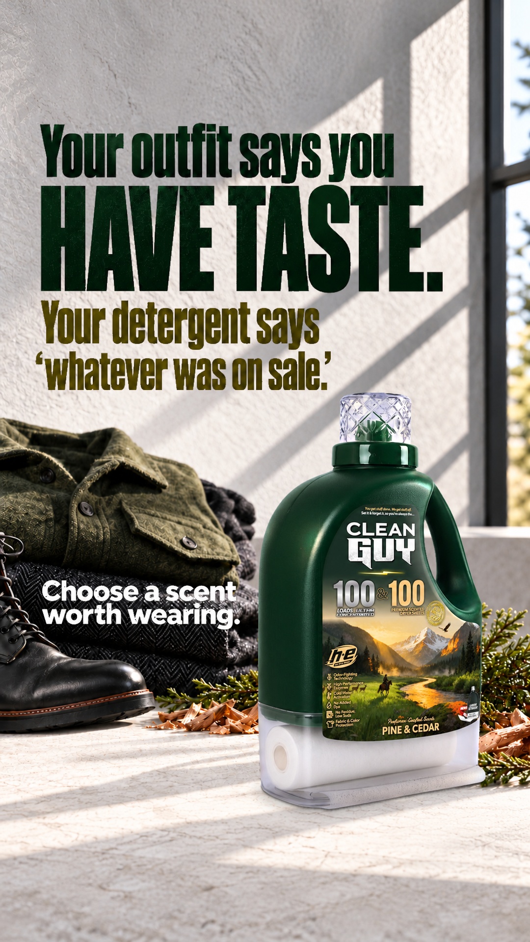 Clean Guy Facebook ad: You're a dude, not a lilac.