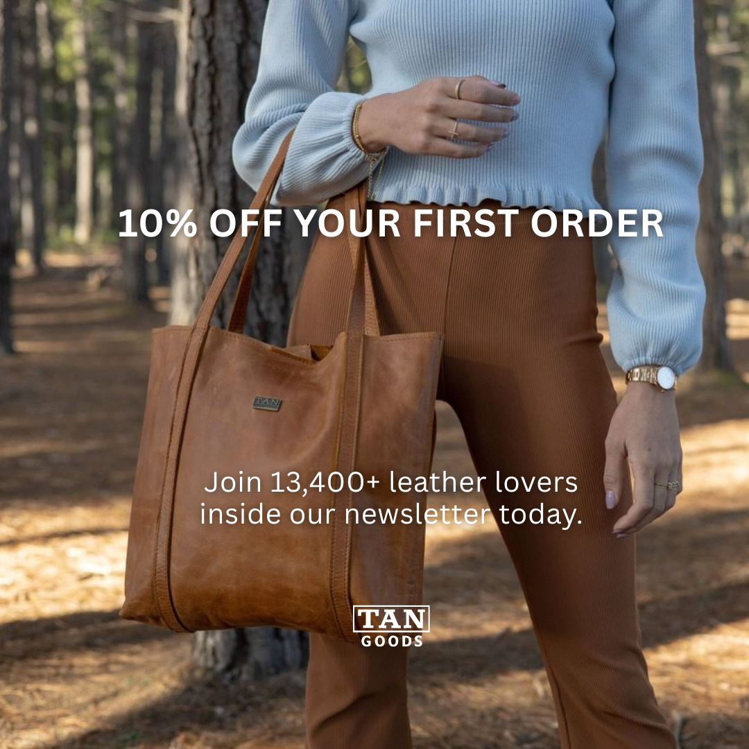 TAN Goods Facebook ad: 10% off your first order