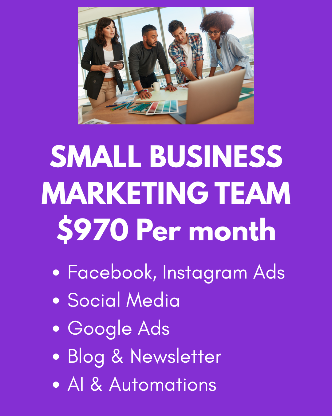 She Reigns Creative Facebook ad: $970 Marketing Team