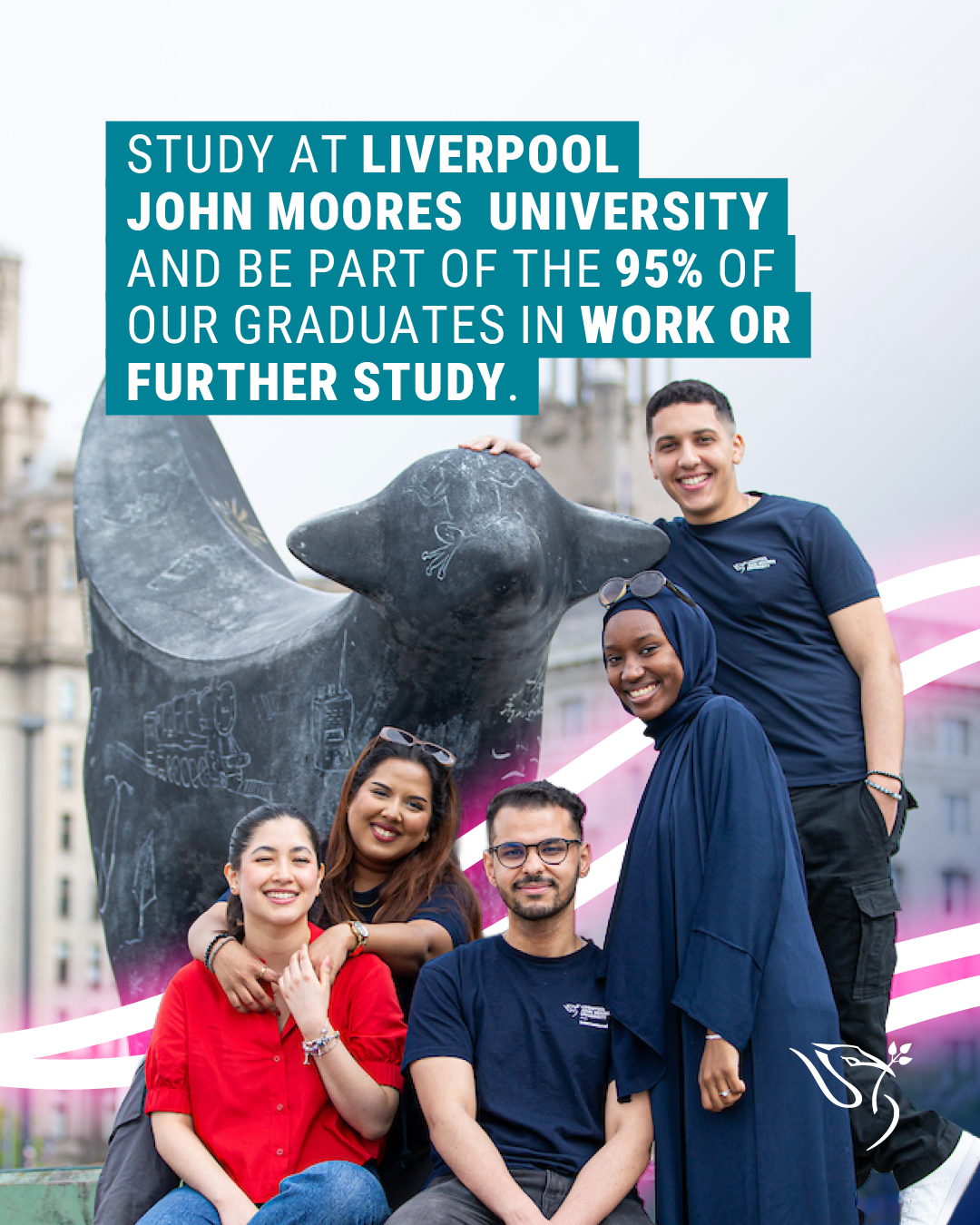 LJMU International Facebook ad: Study at Liverpool John Moores University and kickstart…