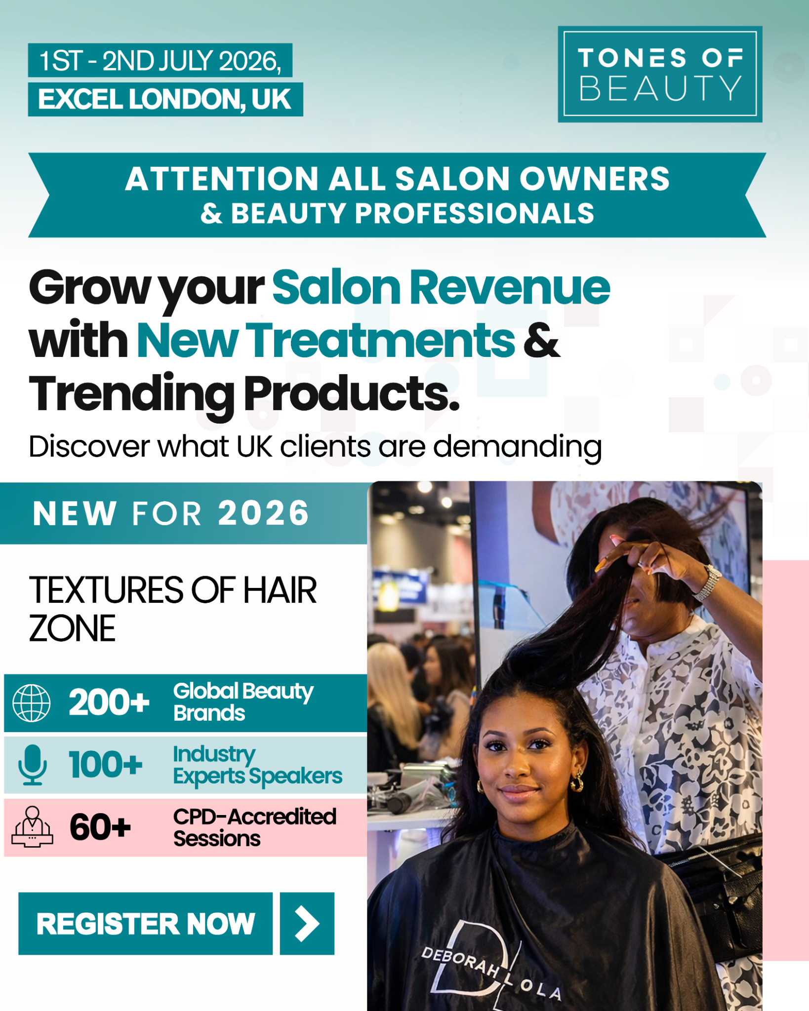 Tones of Beauty UK Facebook ad: REGISTER NOW