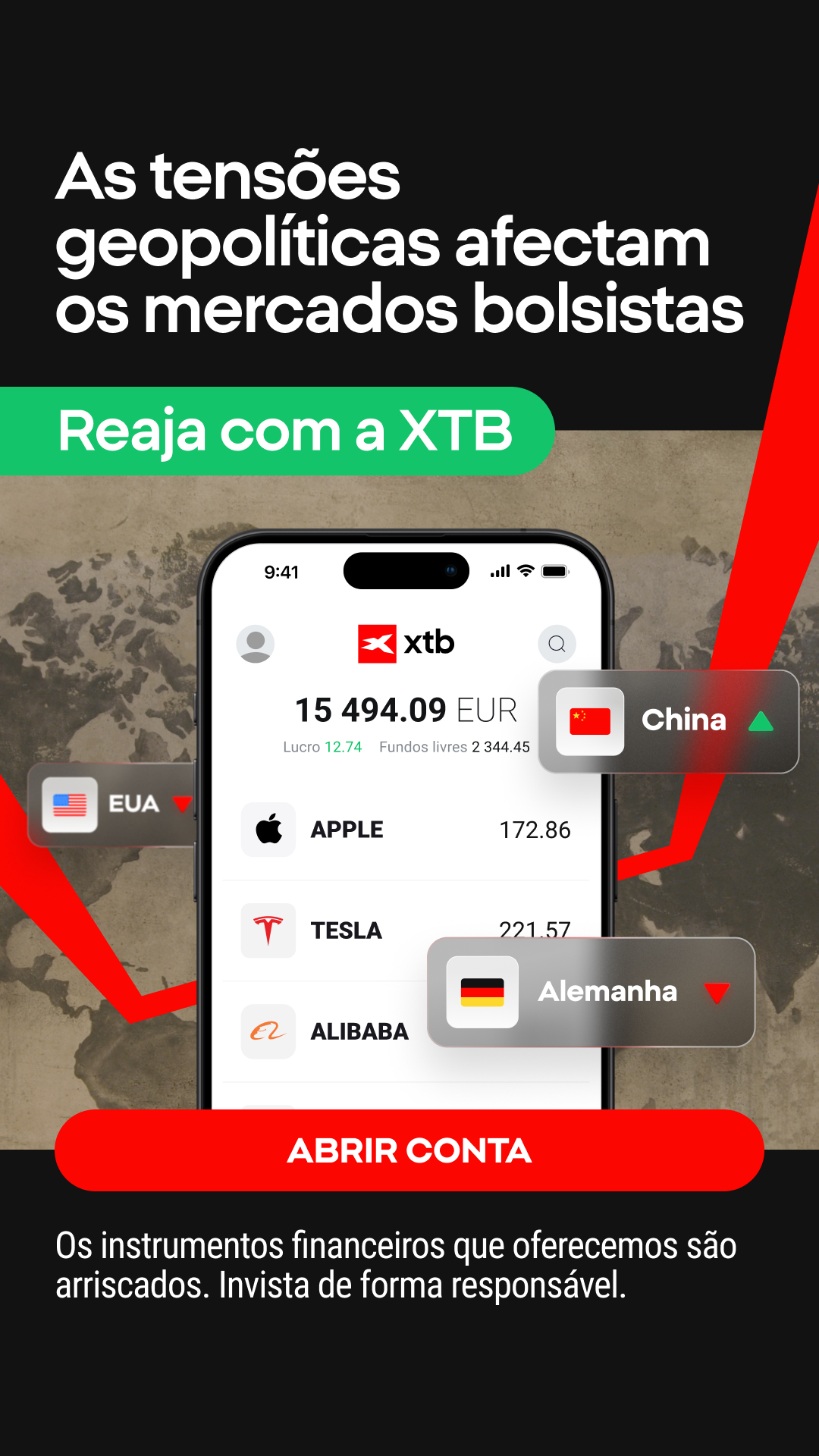 XTB Online Trading Facebook ad