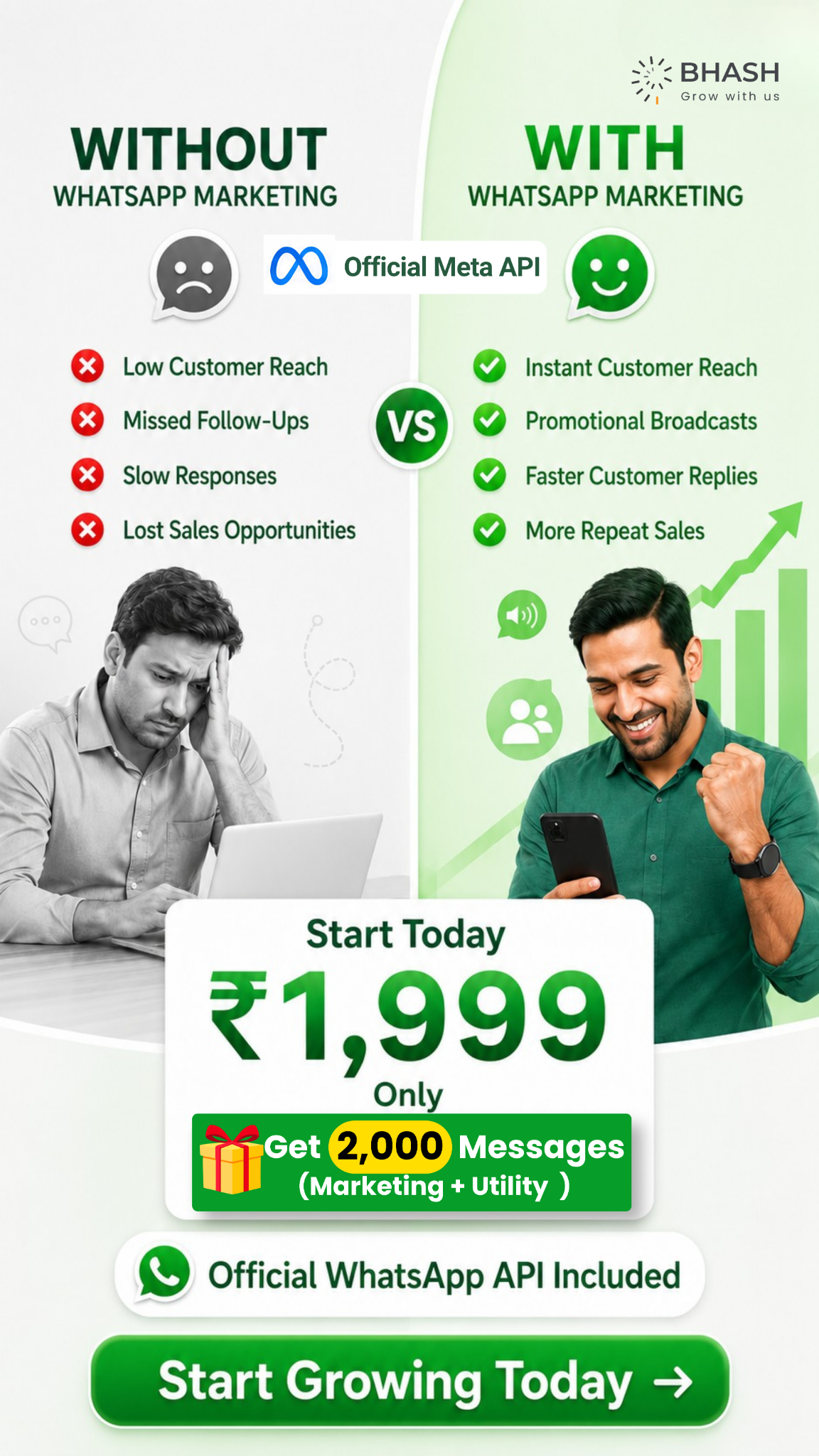 BhashSMS Facebook ad