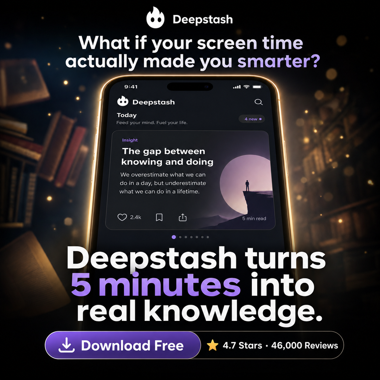 Deepstash Facebook ad