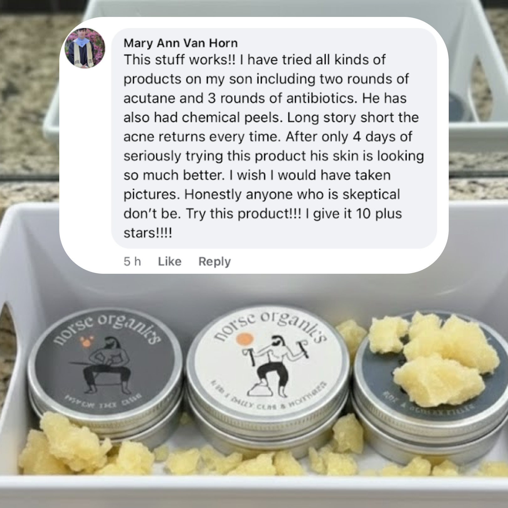Norse Organics Facebook ad